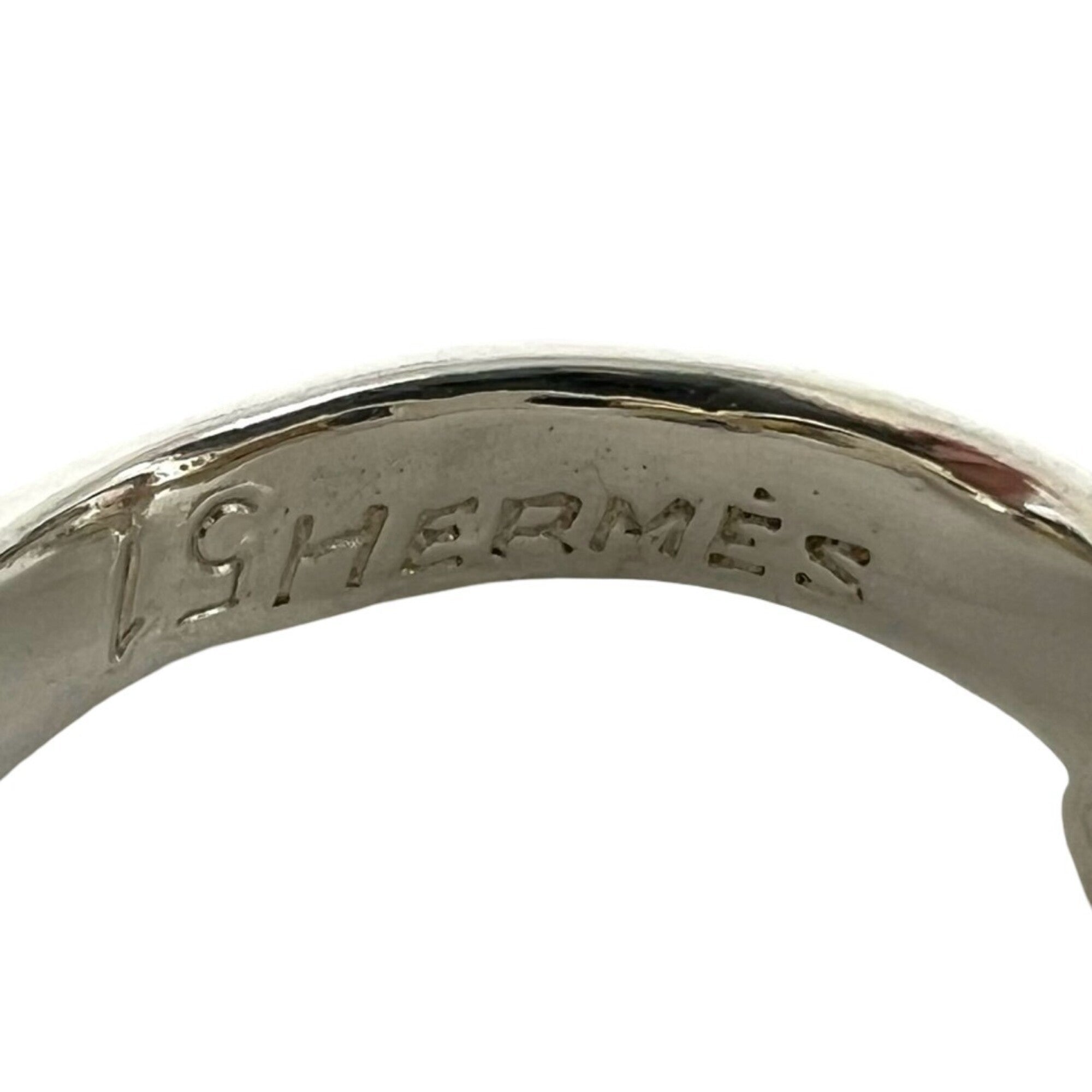 Hermes Gold Silver Yellow Gold (18K) Silver Band Ring (Pre-Owned)