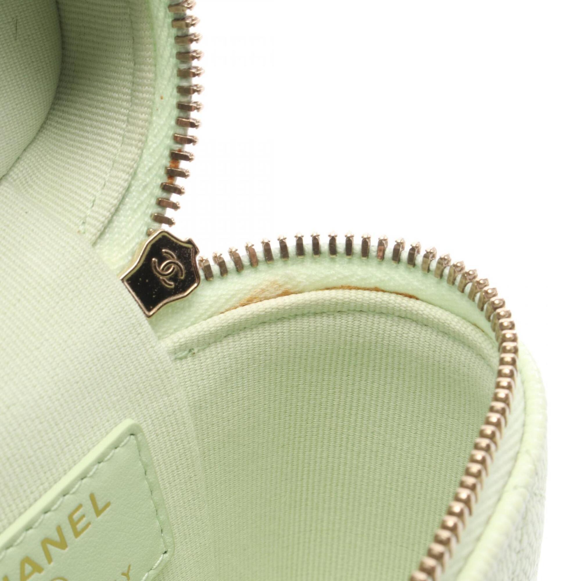 Chanel Green Grained Calfskin Handbag Shoulder Bag (Pre-Owned)