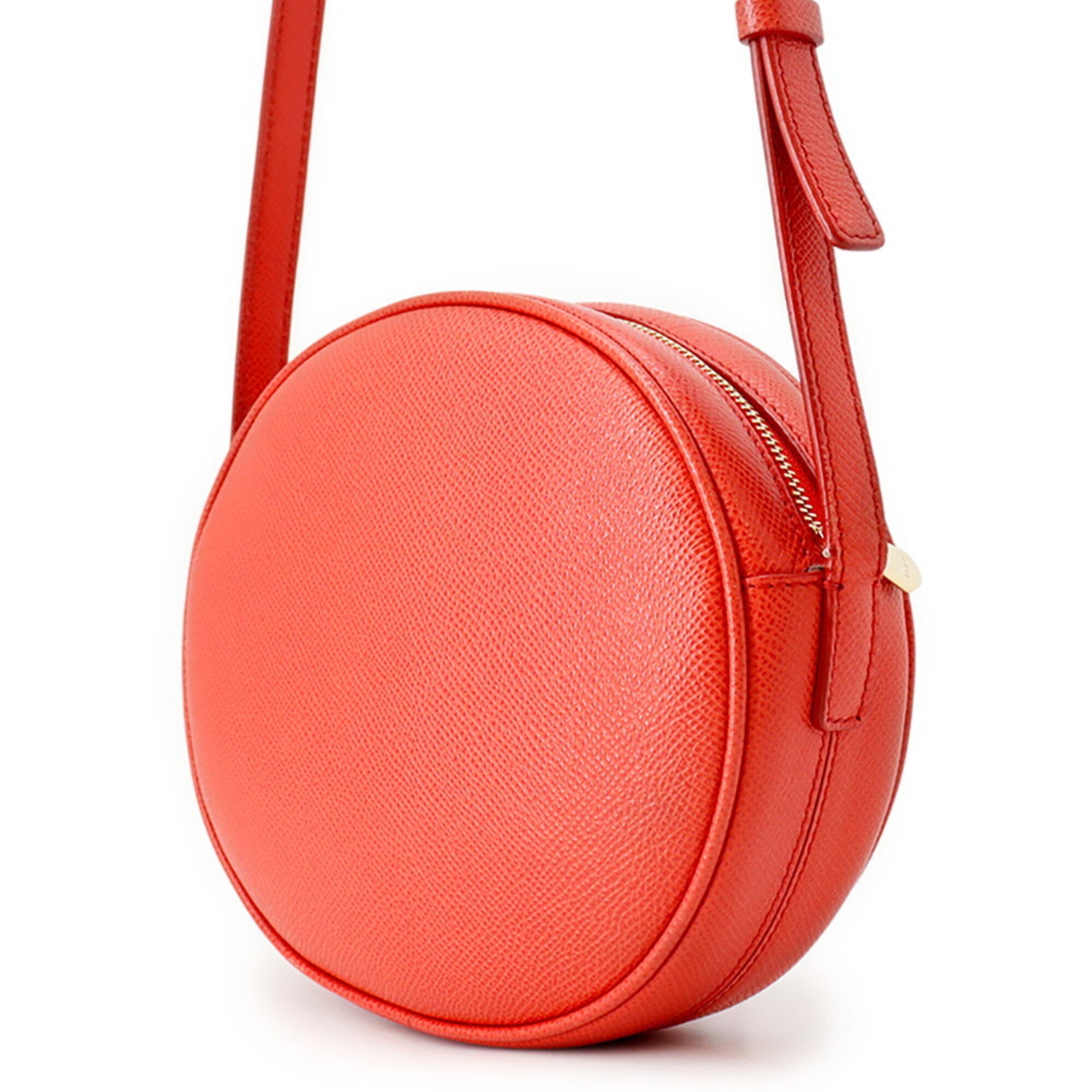 Salvatore Ferragamo Red Color Leather Shoulder Bag Sling Bag (Pre-Owned)