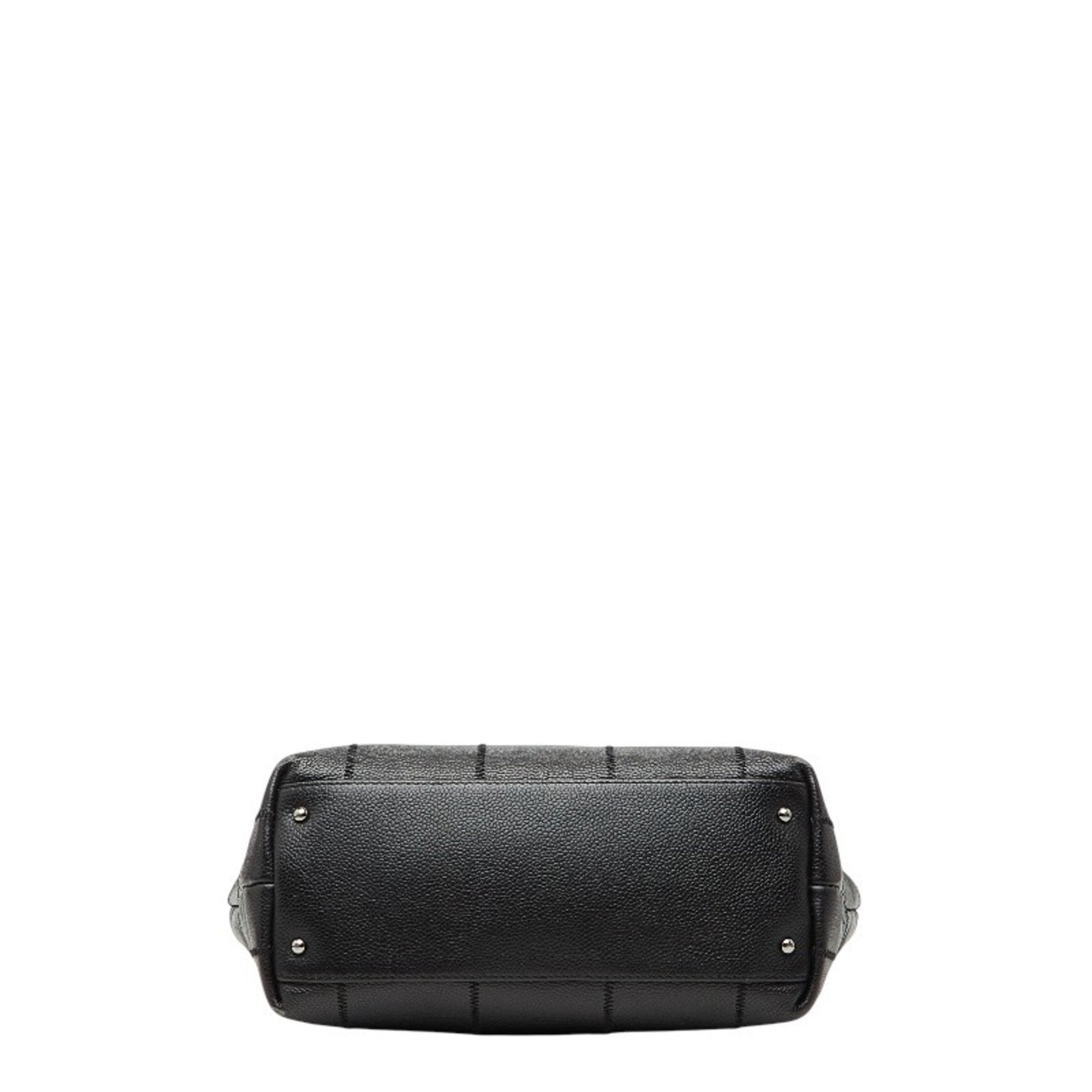 Chanel Black Grained Calfskin Handbag Tote Bag (Pre-Owned)