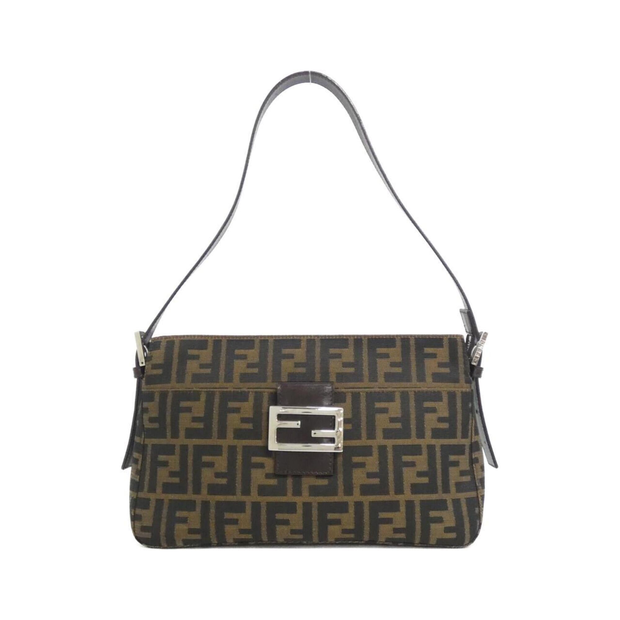 Fendi Brown Canvas Shoulder Bag (Pre-Owned)