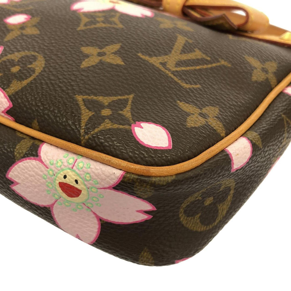 Louis Vuitton Marron Monogram Coated Canvas Pochette Pouch (Pre-Owned)