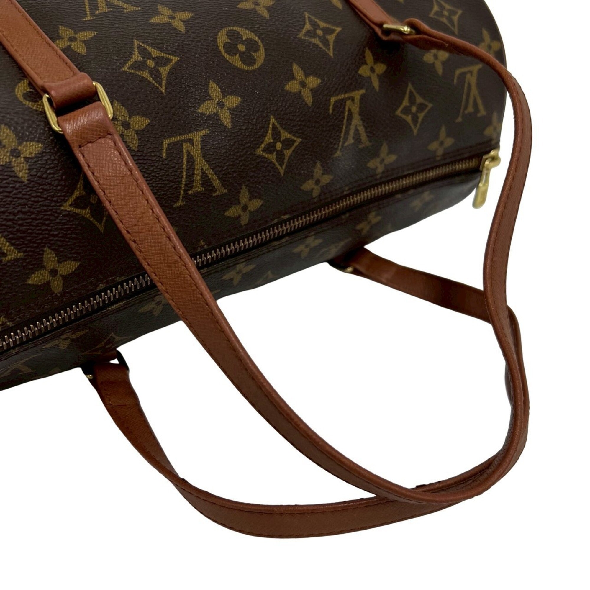 Louis Vuitton Brown Pvc Leather Boston Bag Handbag (Pre-Owned)