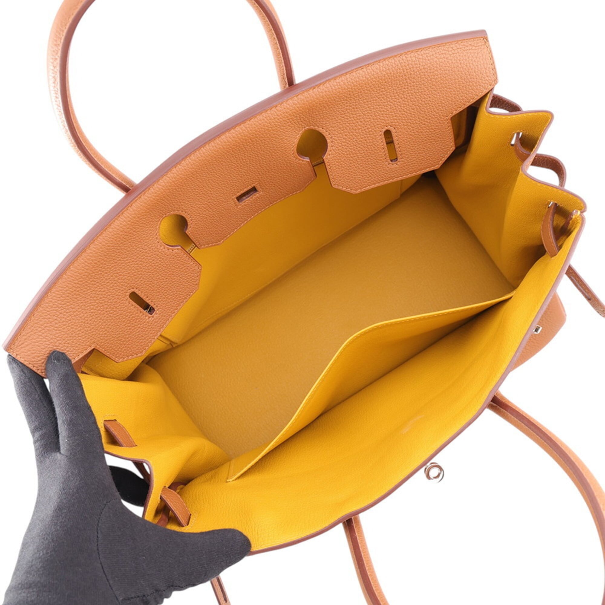 Hermes Gold Yellow Togo Leather Swift Leather Handbag (Pre-Owned)