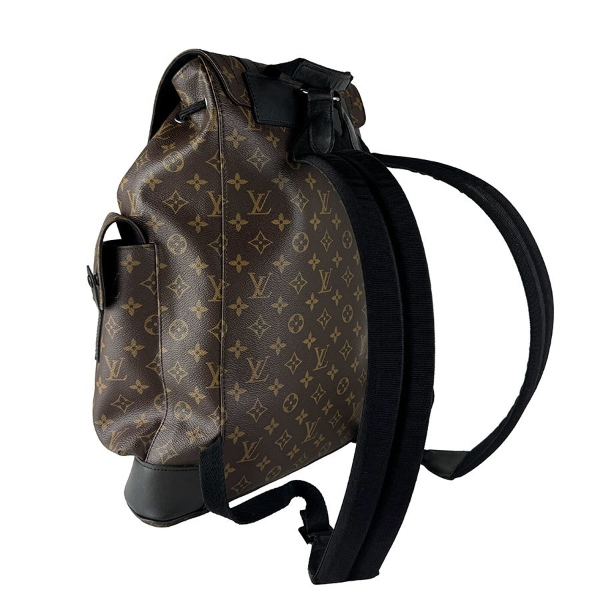 Louis Vuitton Black Brown Monogram Macassar Backpack (Pre-Owned)