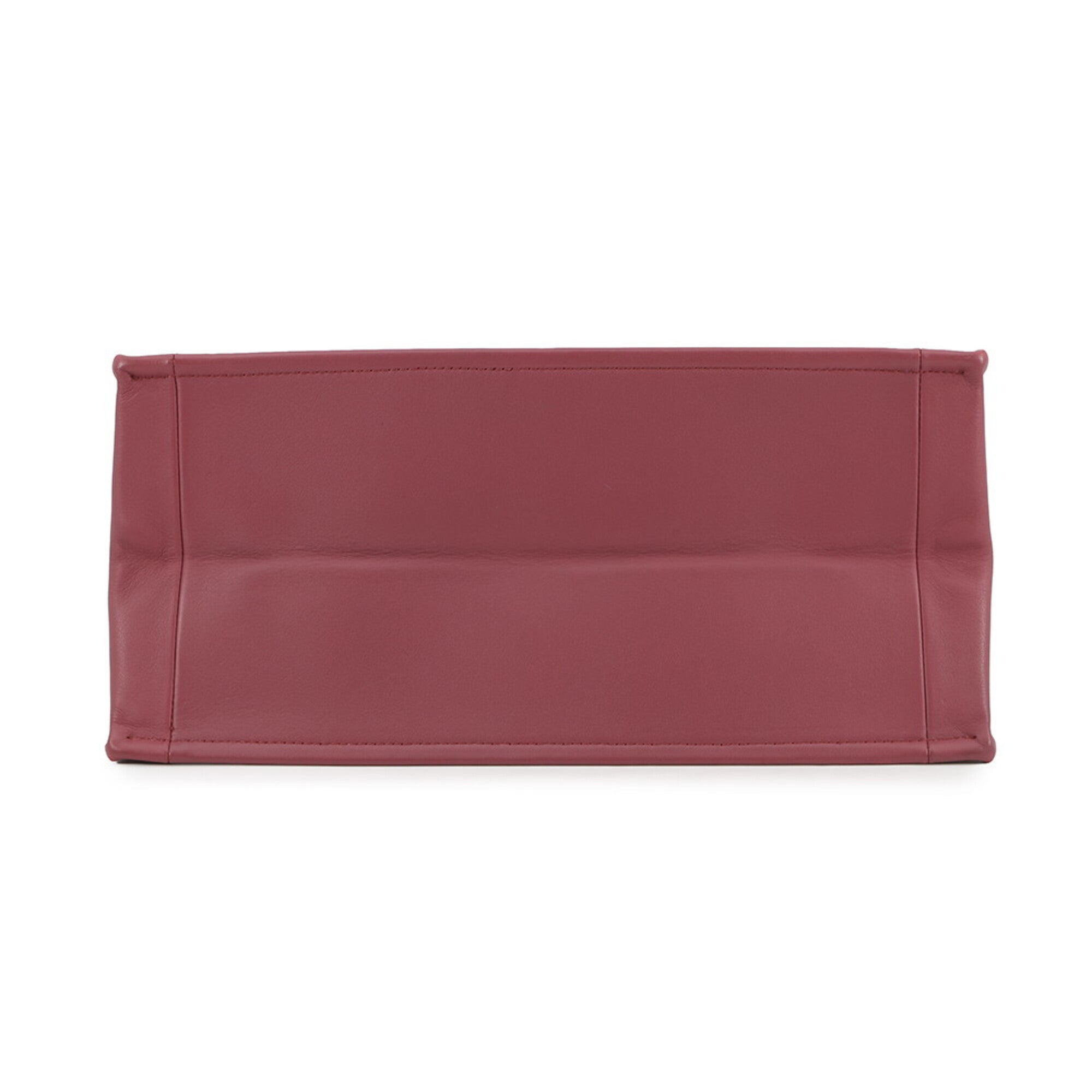Christian Dior Wine Leather Handbag Tote Bag (Pre-Owned)