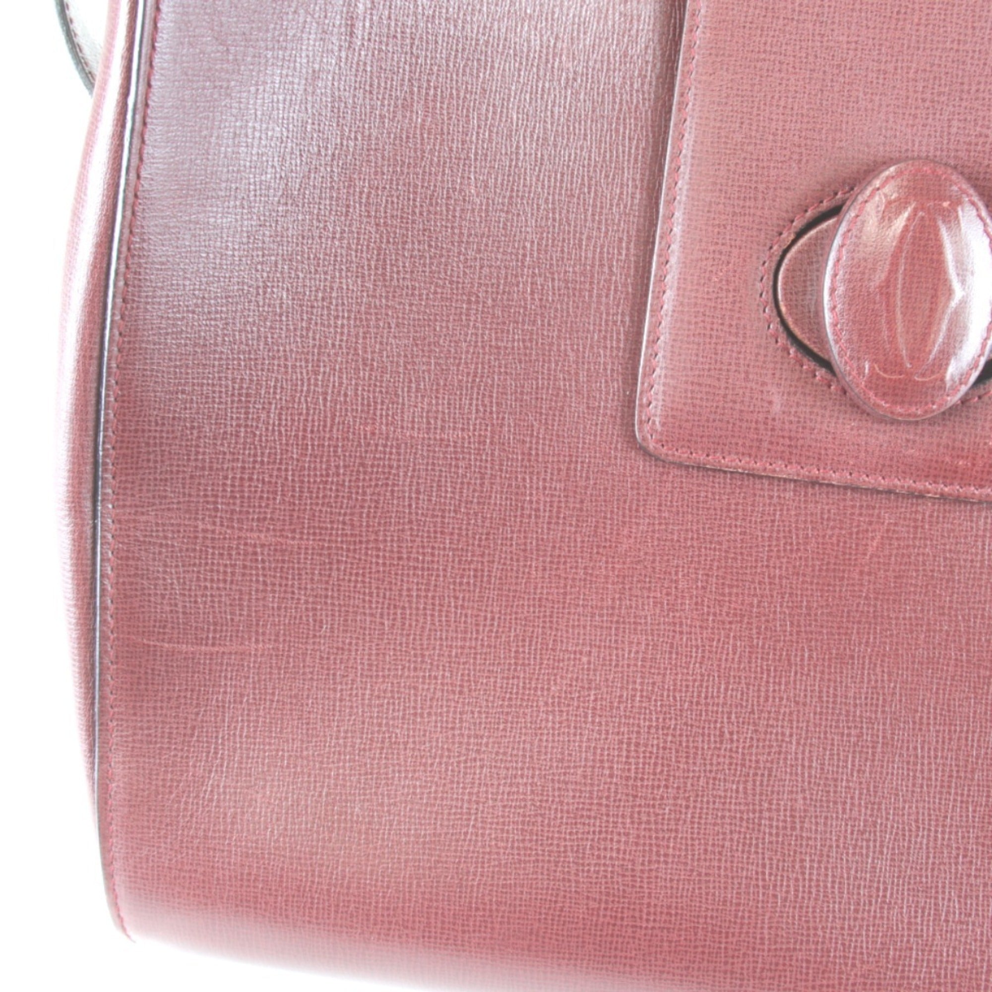 Cartier Wine Red Leather Shoulder Bag (Pre-Owned)