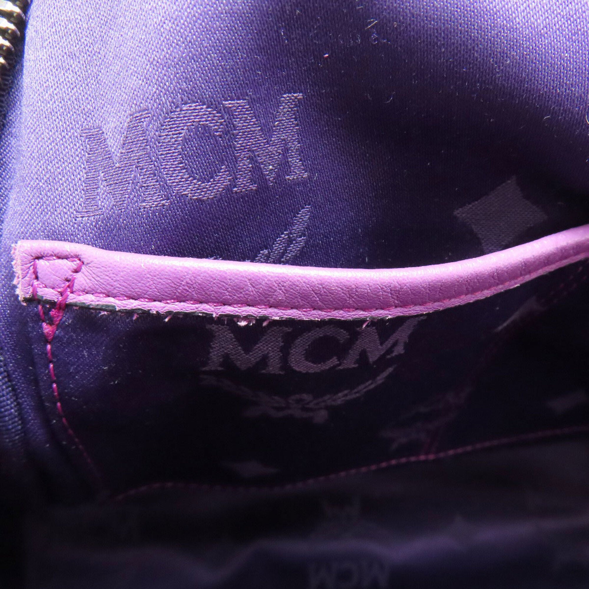 Mcm Purple Pvc Backpack (Pre-Owned)
