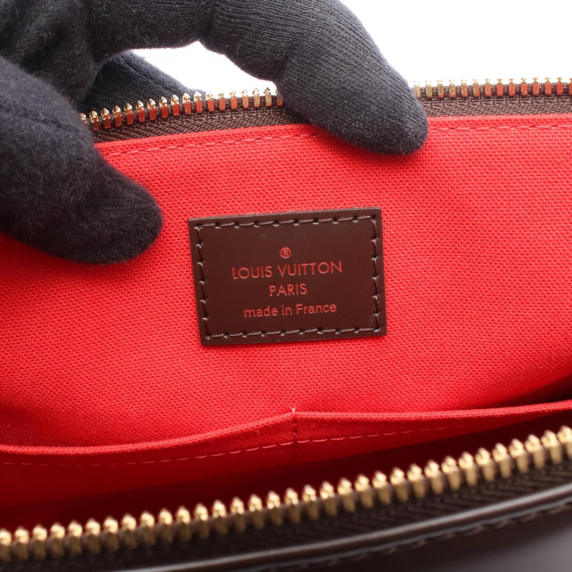 Louis Vuitton Brown Coated Canvas Leather Handbag Tote Bag (Pre-Owned)