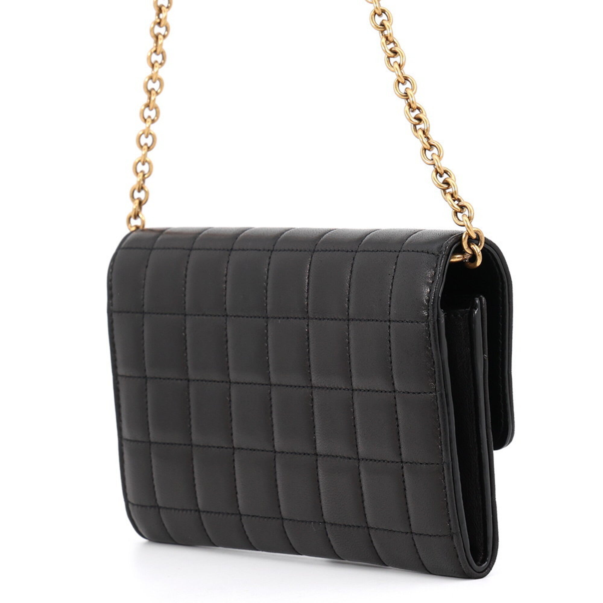 Yves Saint Laurent Black Chain/Shoulder Wallet (Pre-Owned)