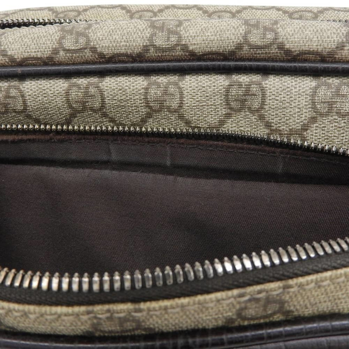 Gucci Beige Brown Pvc Leather Shoulder Bag (Pre-Owned)