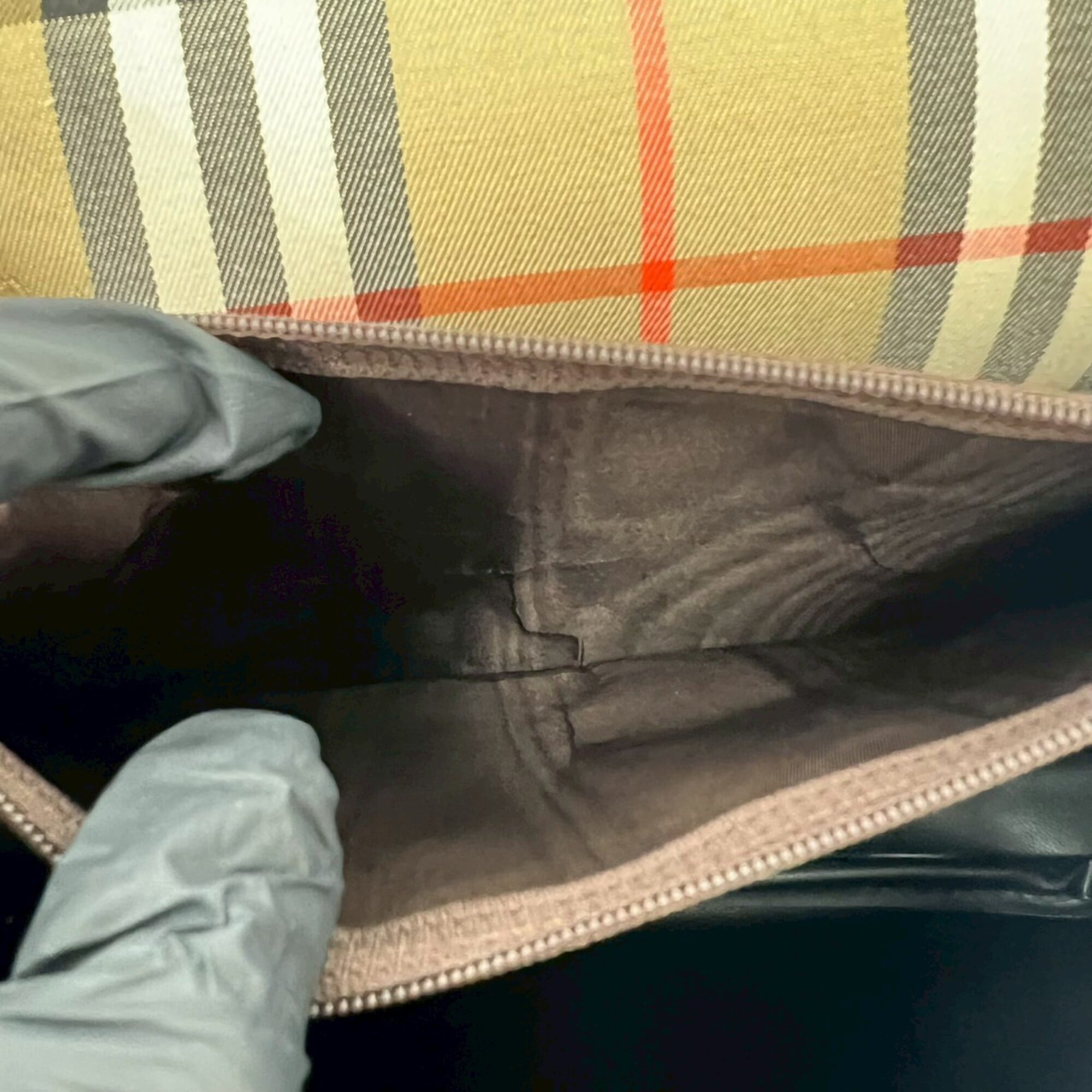 Burberry Beige Brown Canvas Pochette Shoulder Bag (Pre-Owned)