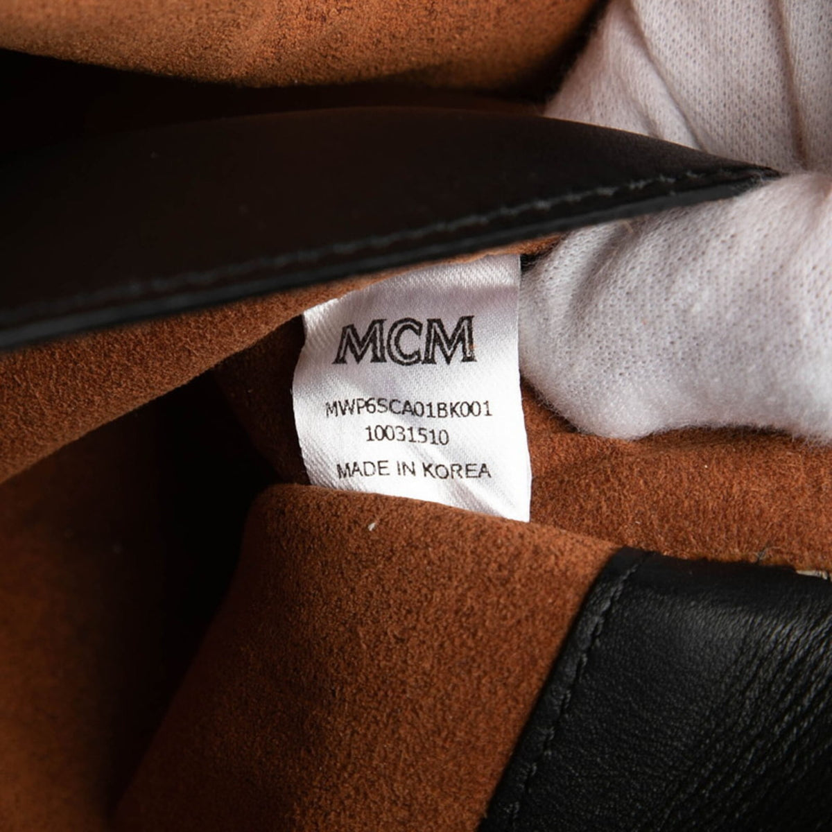 Mcm Black Leather Pvc Shoulder Bag Tote Bag (Pre-Owned)