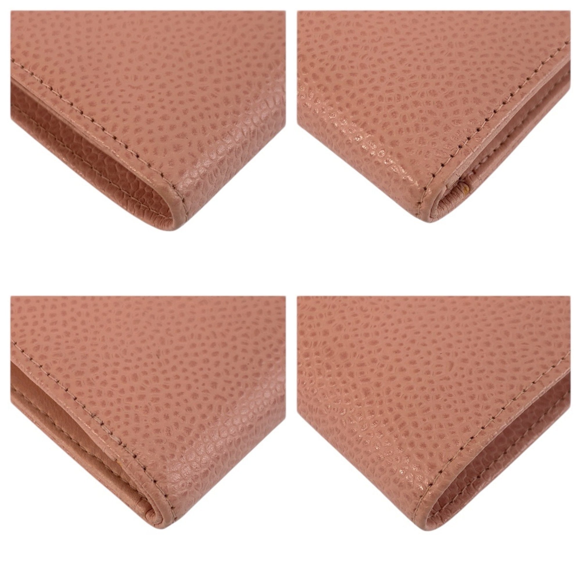 Chanel Pink Leather Middle Wallet (Bi-Fold) (Pre-Owned)
