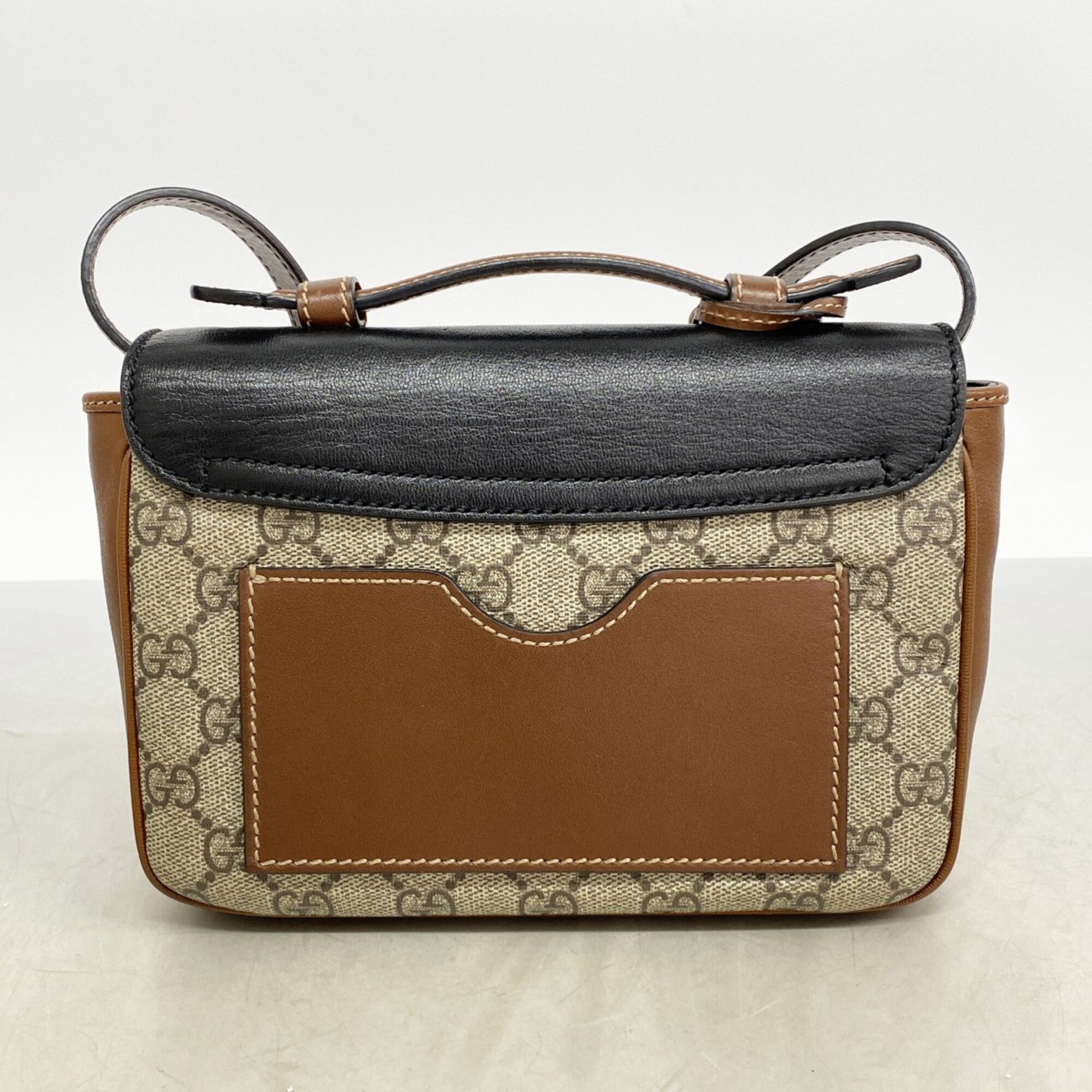 Gucci Beige Black Brown Pvc Handbag (Pre-Owned)