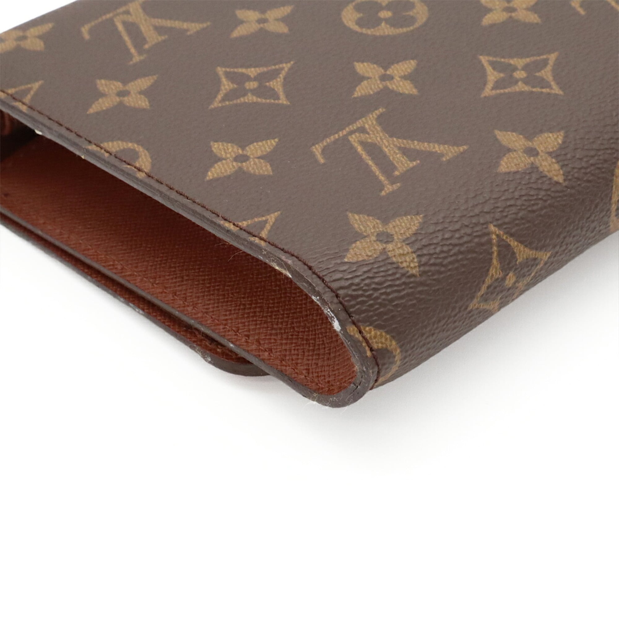 Louis Vuitton Brown Monogram Canvas Pvc Coated Canvas Clutch Bag Shoulder Bag (Pre-Owned)