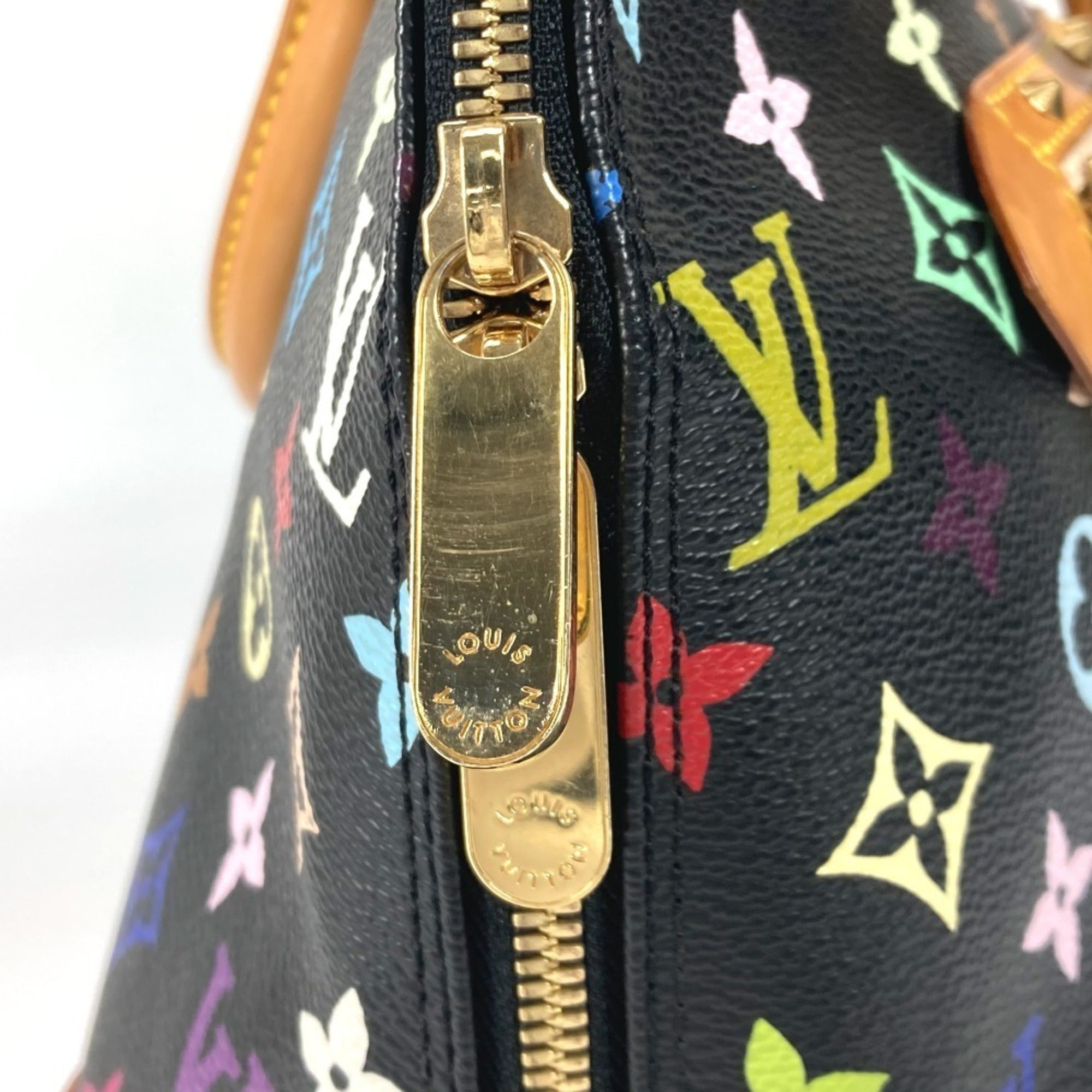 Louis Vuitton Black Multi-Color Noir Monogram Multicolore Handbag Tote Bag (Pre-Owned)