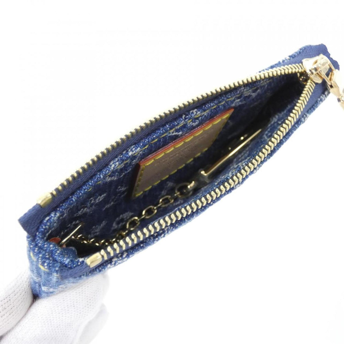 Louis Vuitton Blue Denim Coin Purse/Coin Case (Pre-Owned)