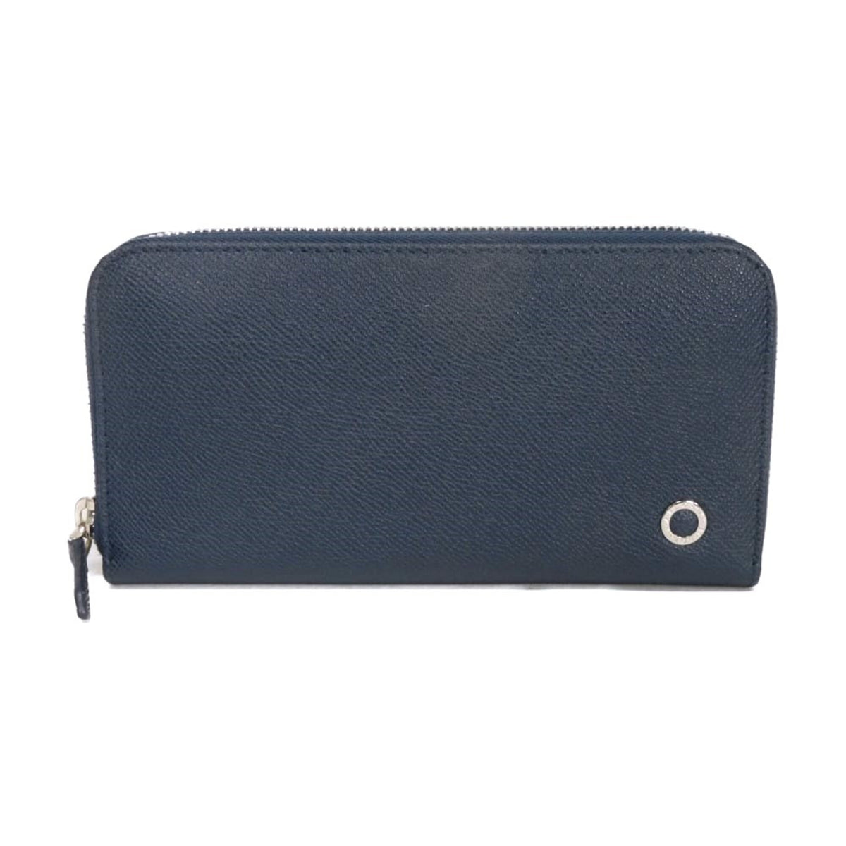 Bvlgari Blue Leather Long Wallet (Bi-Fold) (Pre-Owned)