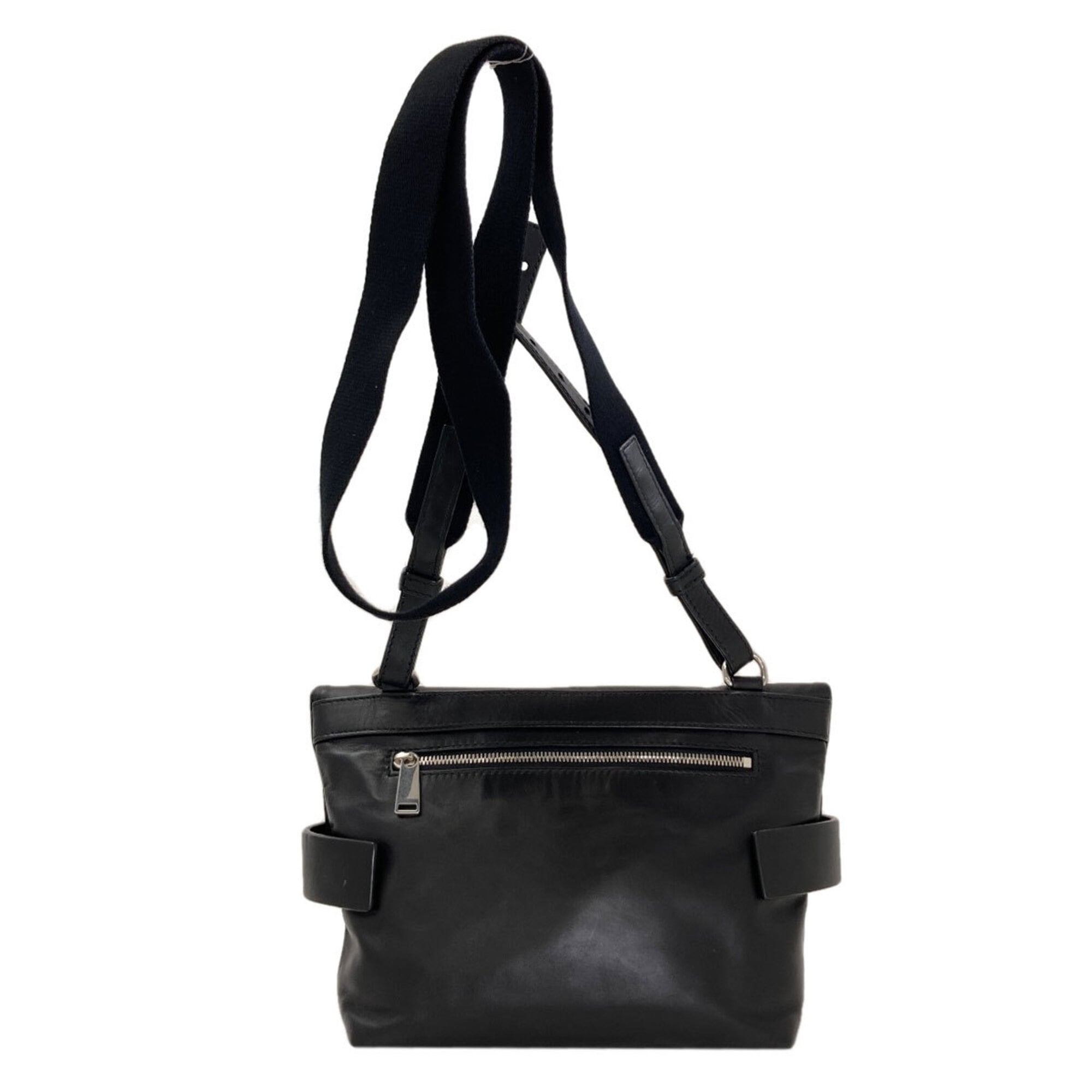 Bottega Veneta Black Leather Shoulder Bag (Pre-Owned)
