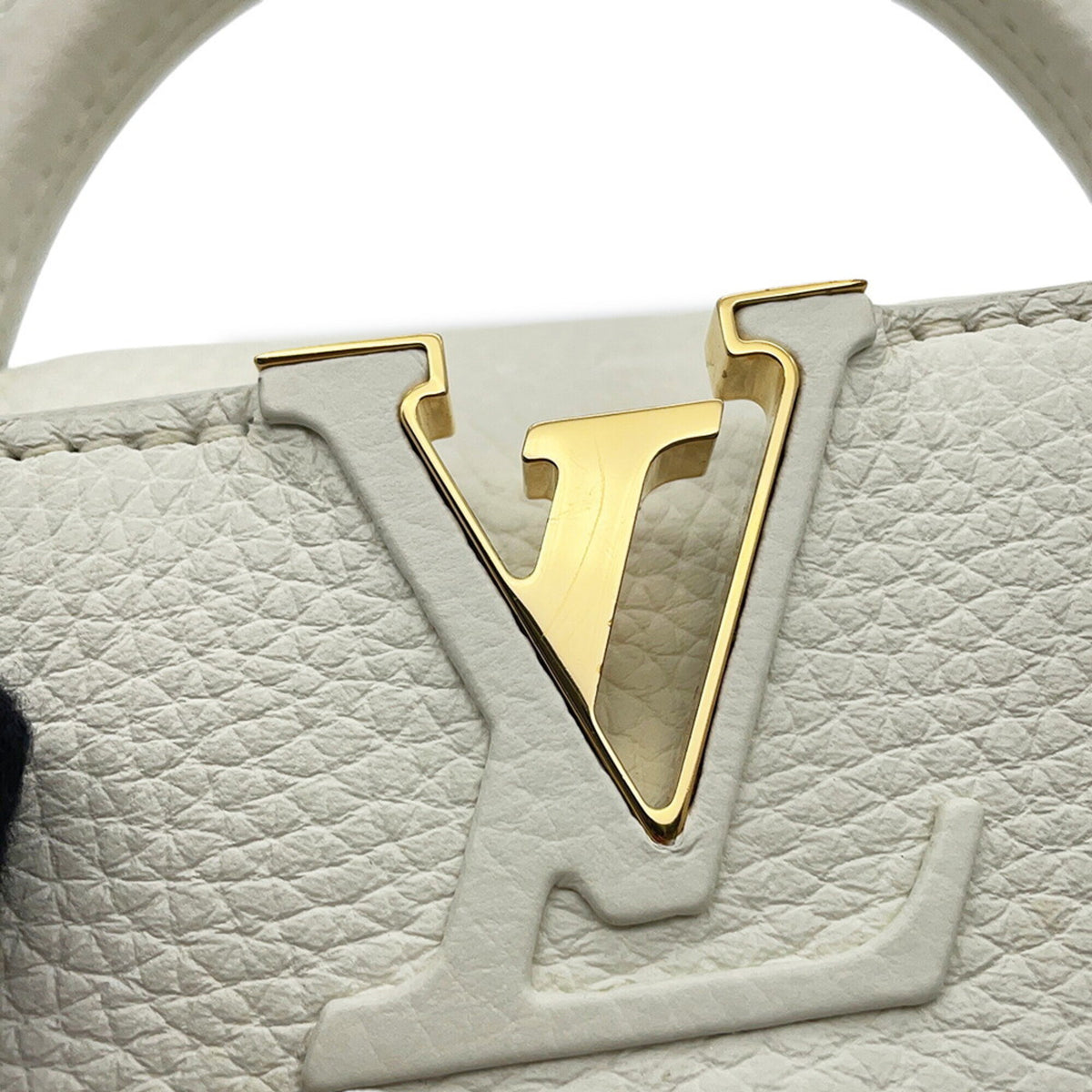 Louis Vuitton White Leather Handbag Shoulder Bag (Pre-Owned)