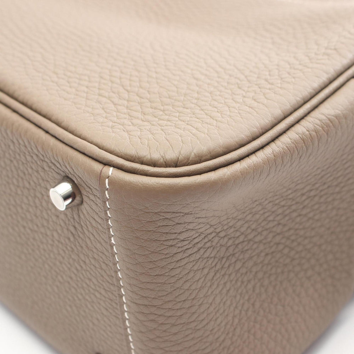 Hermes Gray Taurillon Clemence Leather Handbag Shoulder Bag (Pre-Owned)