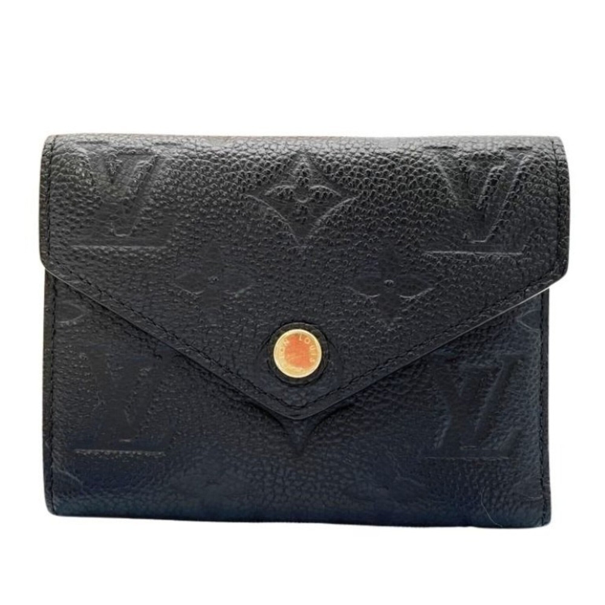 Louis Vuitton Black Noir Monogram Empreinte Wallet (Tri-Fold) (Pre-Owned)