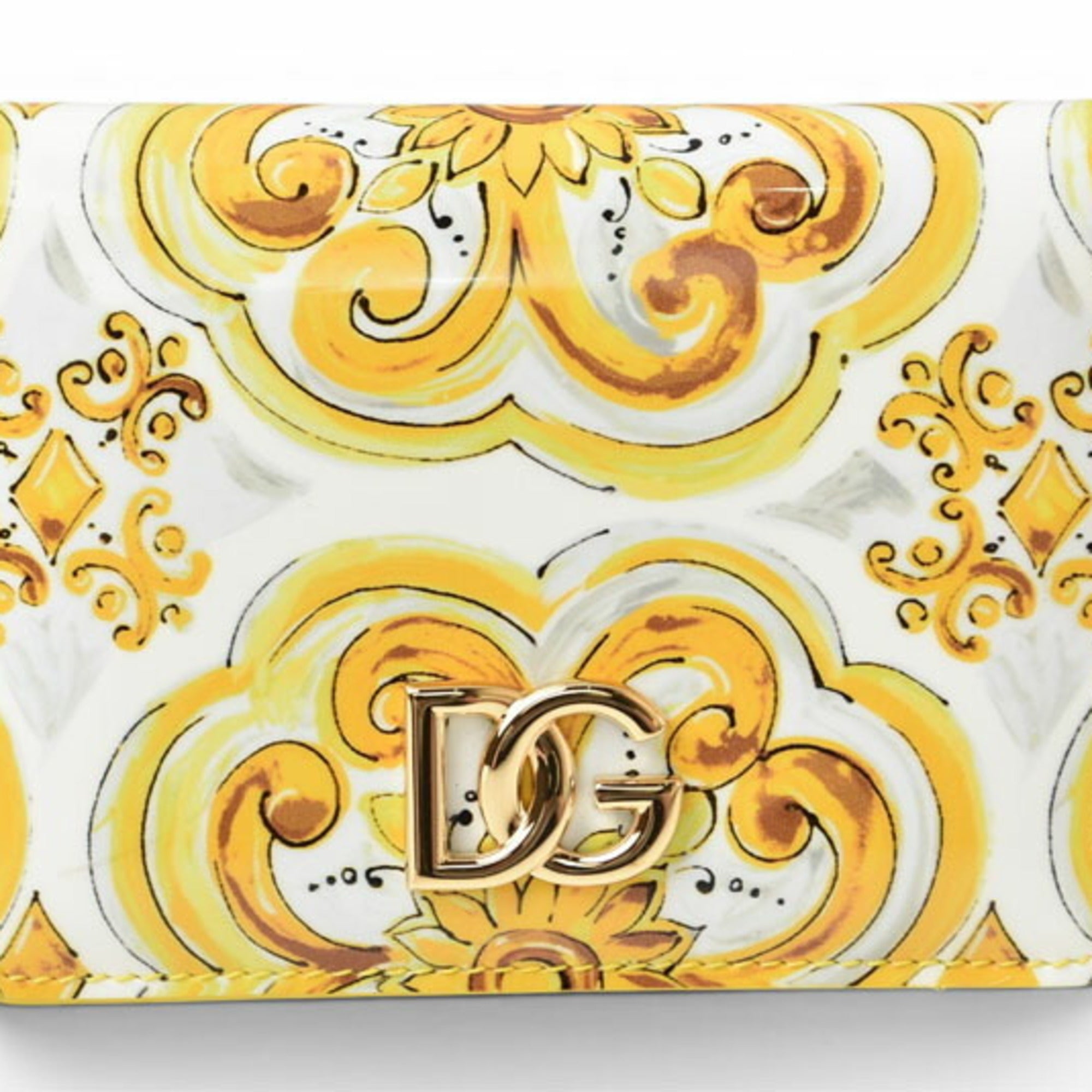 Dolce & Gabbana Yellow Leather Wallet (Bi-Fold) (Pre-Owned)