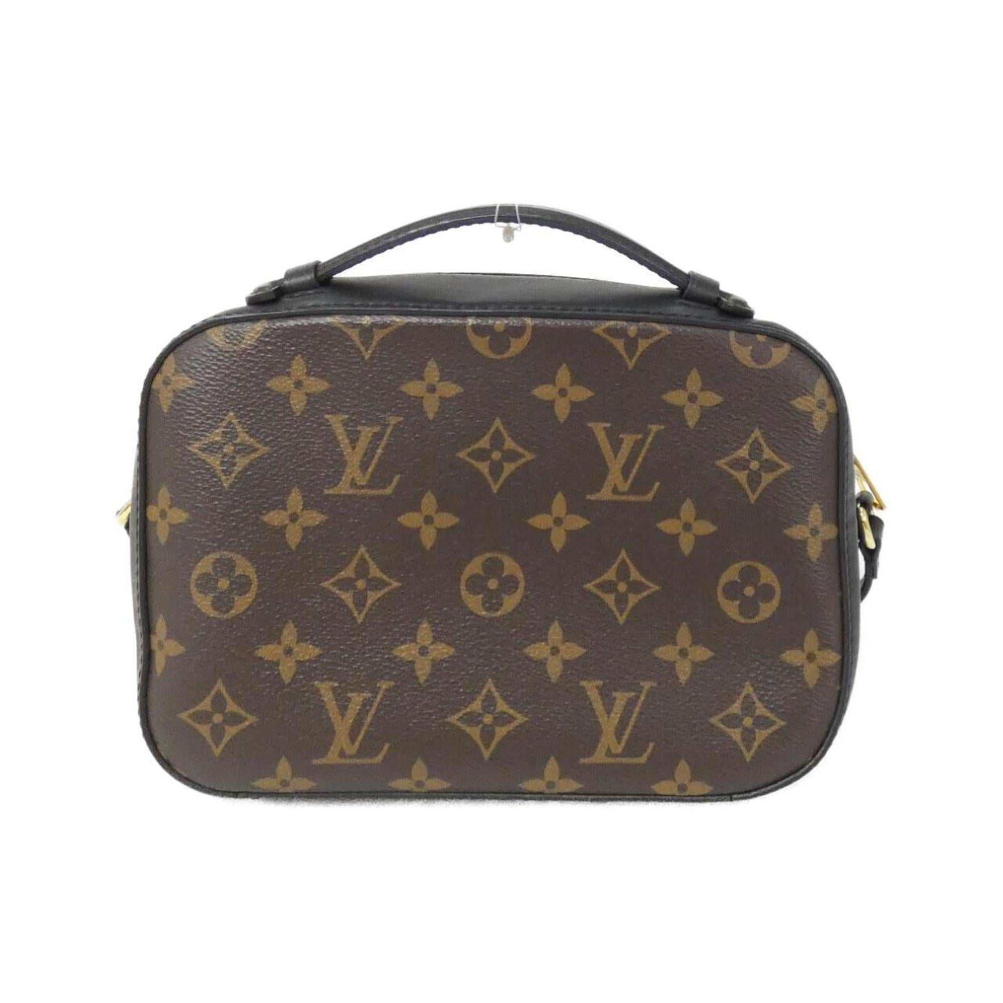 Louis Vuitton Black Marron Coated Canvas Leather Shoulder Bag (Pre-Owned)