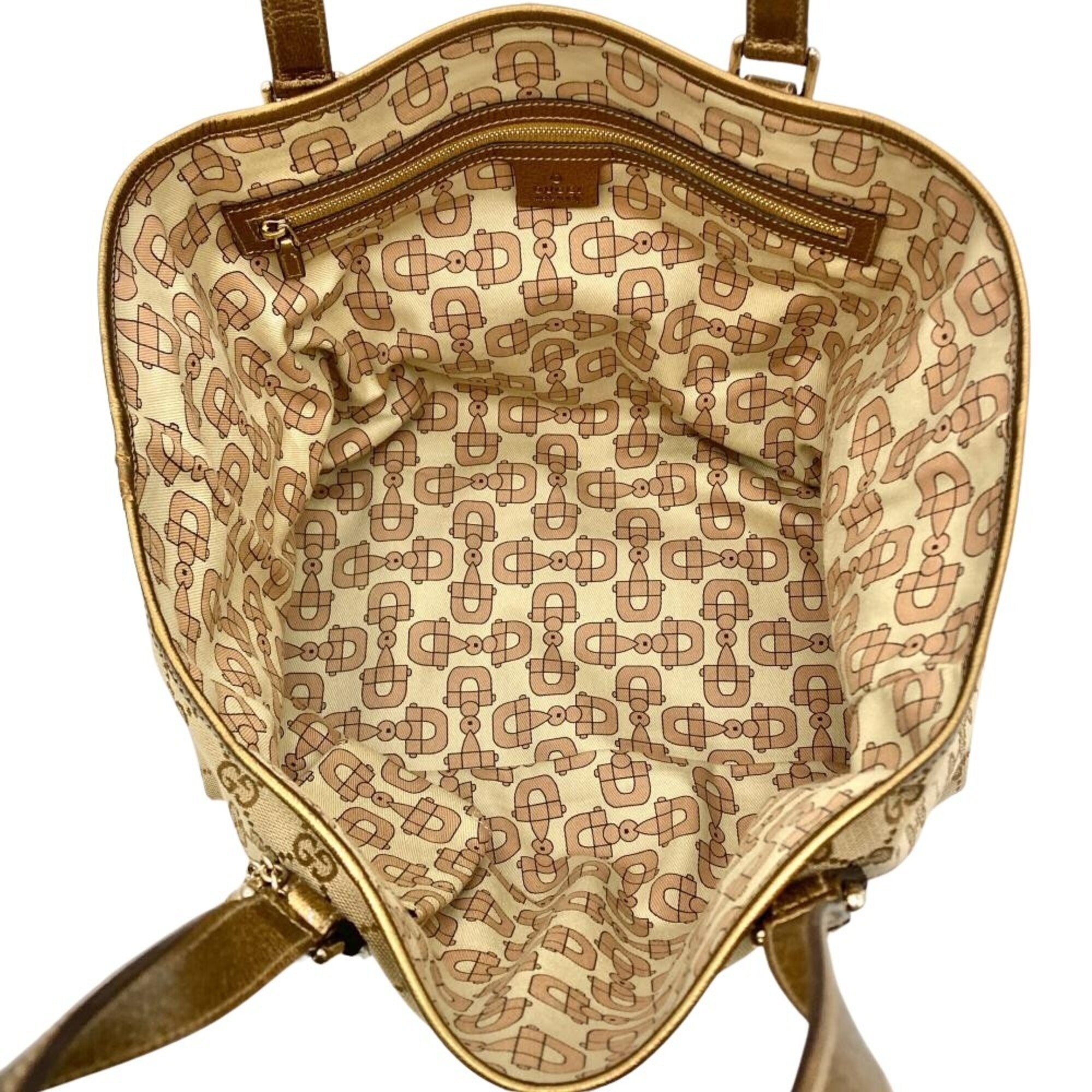 Gucci Beige Gg Canvas Tote Bag (Pre-Owned)