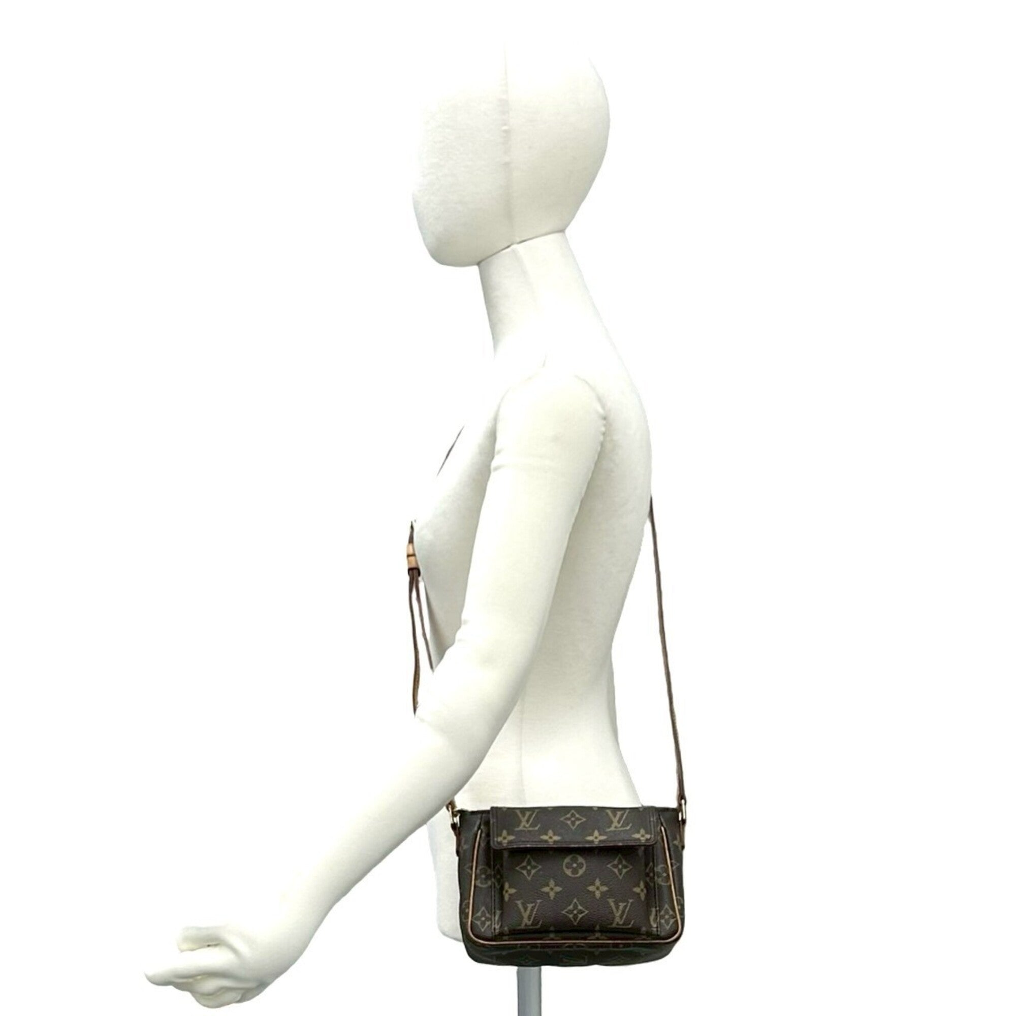 Louis Vuitton Brown Pvc Leather Pochette Shoulder Bag (Pre-Owned)