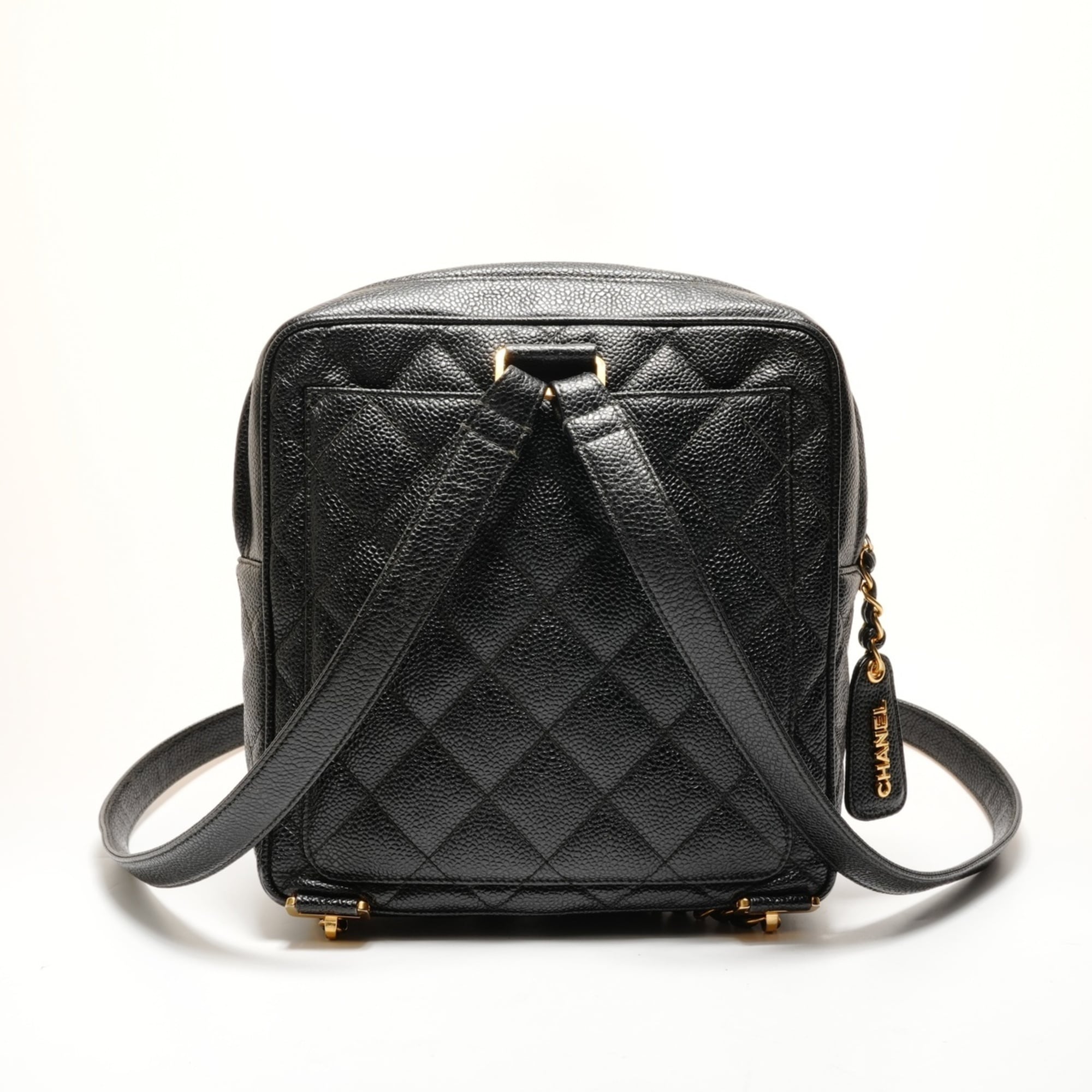 Chanel Black Grained Calfskin Backpack (Pre-Owned)