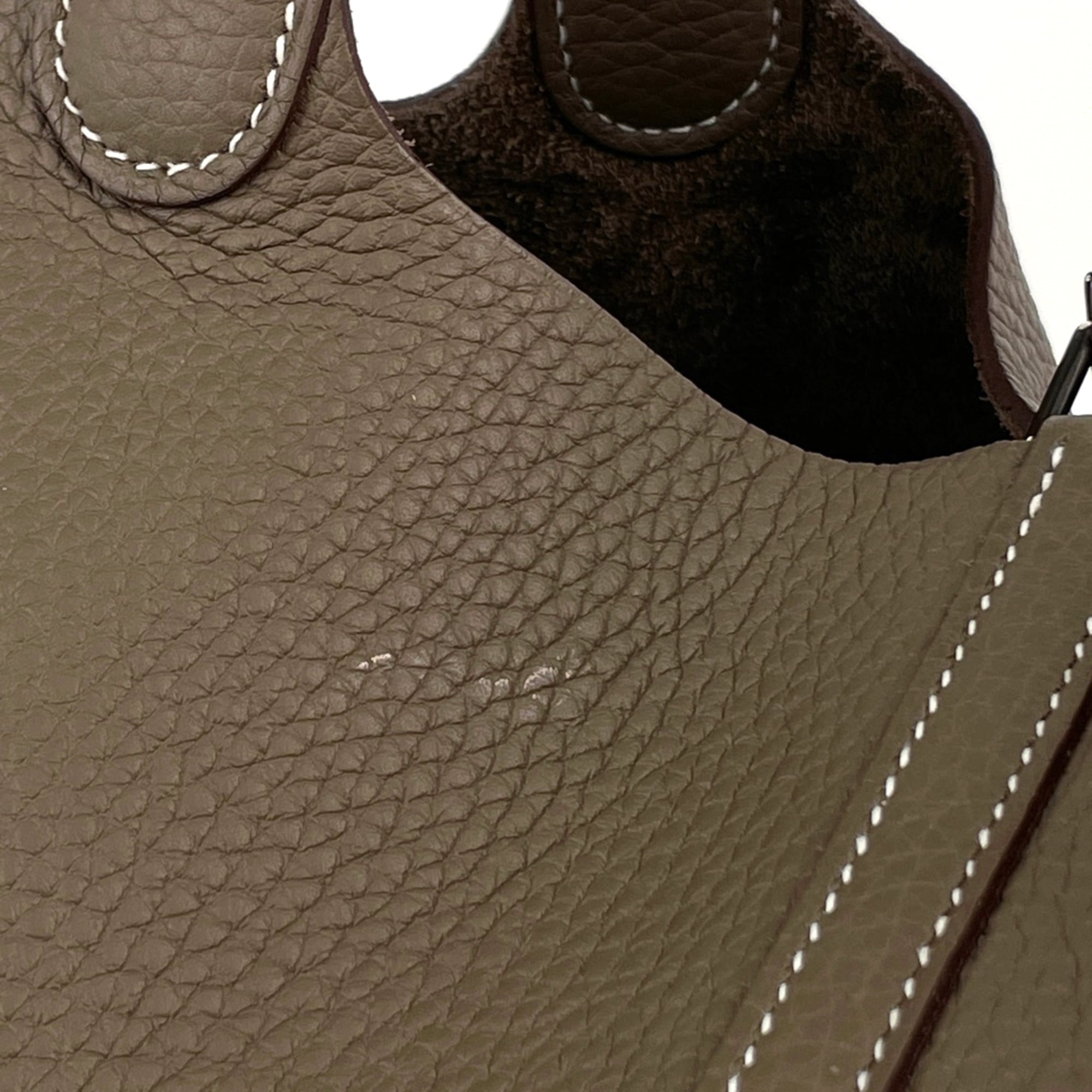 Hermes Etoupe Gray Togo Leather Handbag (Pre-Owned)