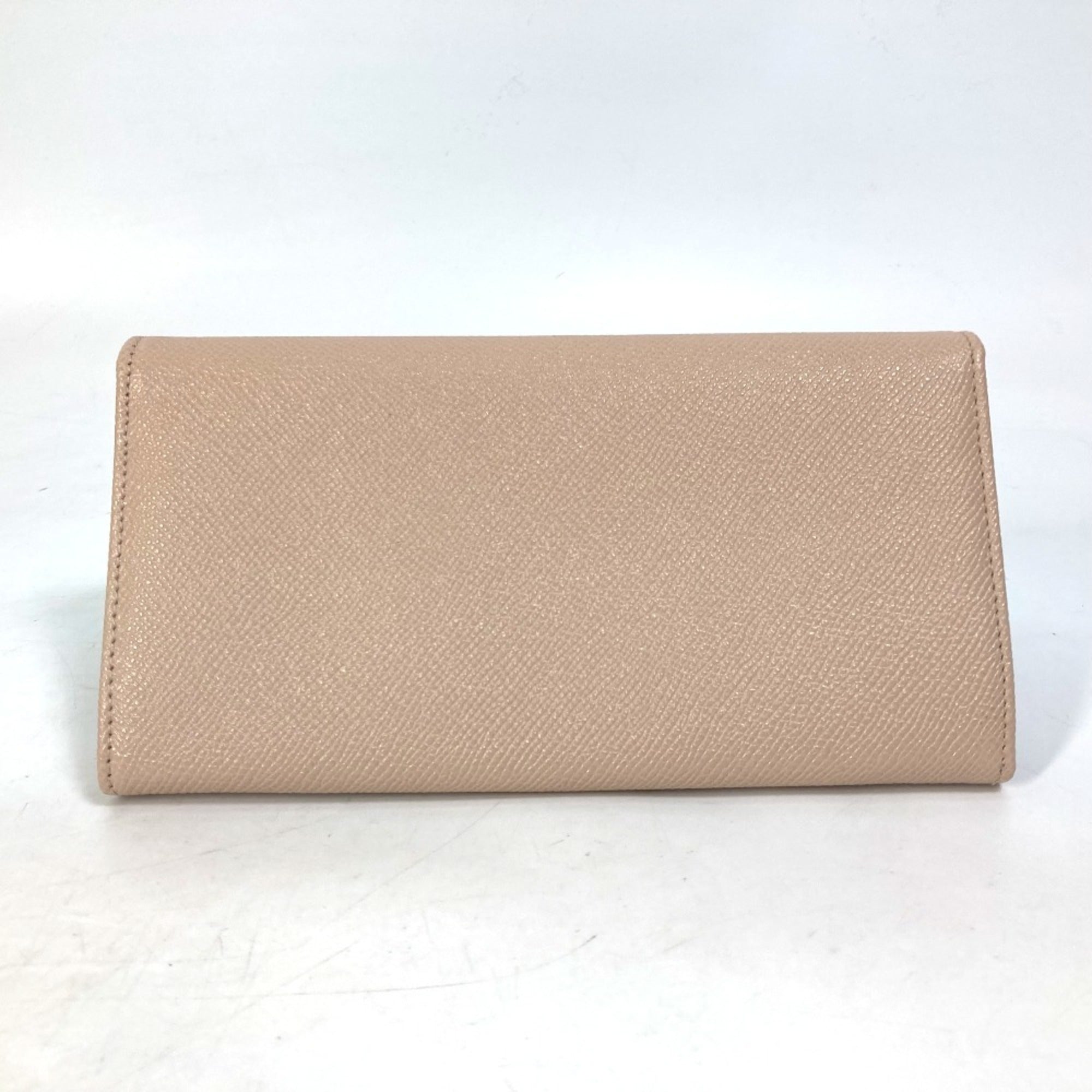 Bvlgari Light Pink Leather Long Wallet (Bi-Fold) (Pre-Owned)