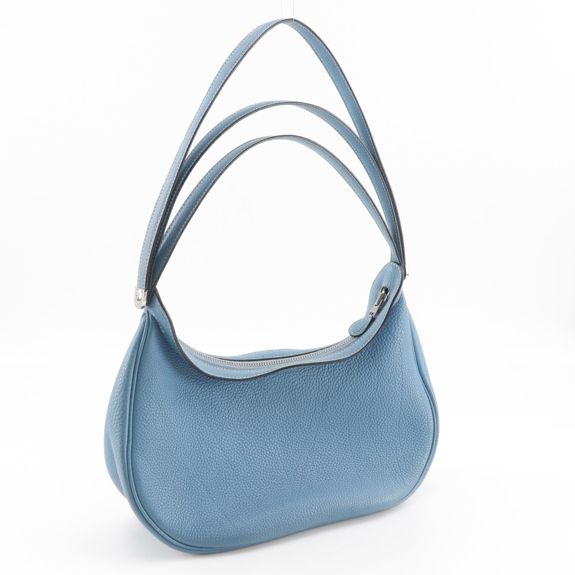 Hermes Blue Jean Togo Leather Shoulder Bag (Pre-Owned)