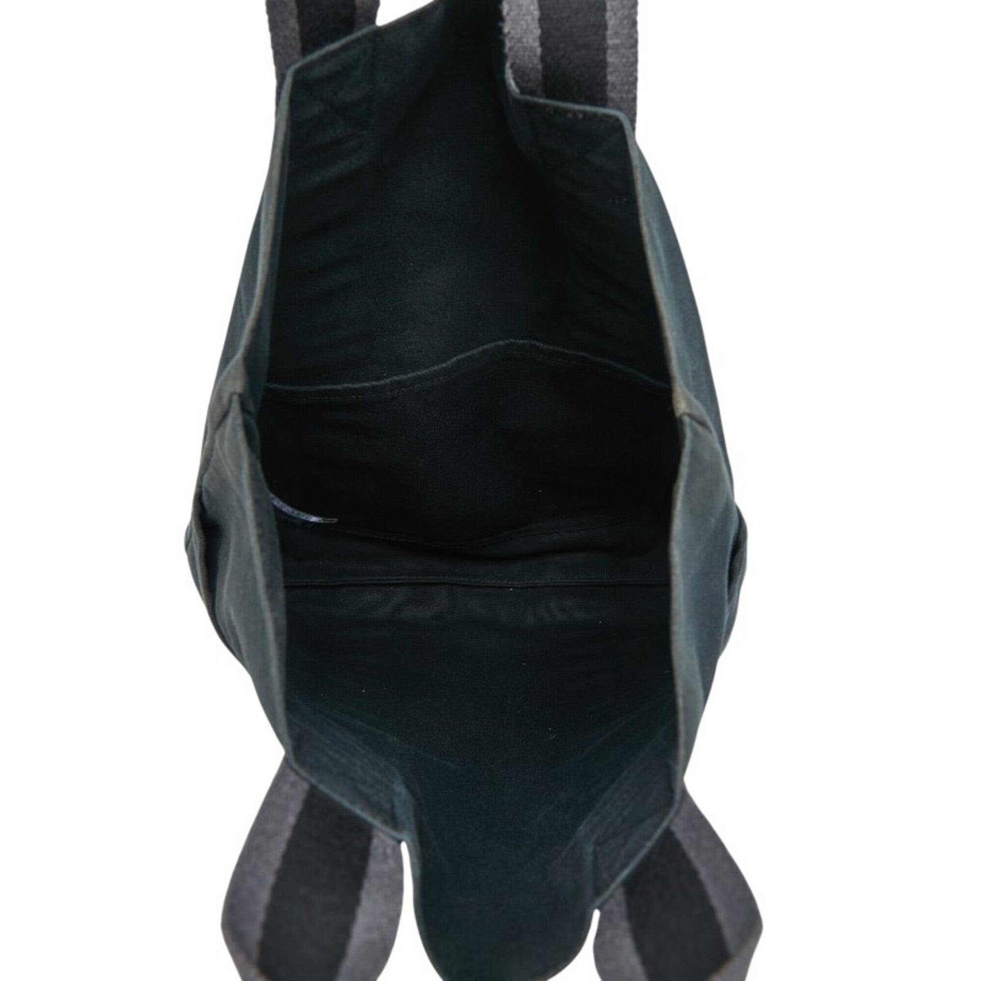 Hermes Black Cotton Canvas Tote Bag (Pre-Owned)