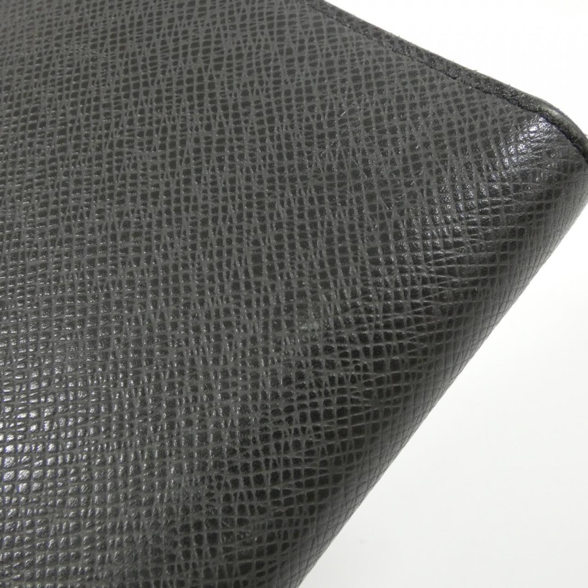 Louis Vuitton Black Leather Long Wallet (Bi-Fold) (Pre-Owned)