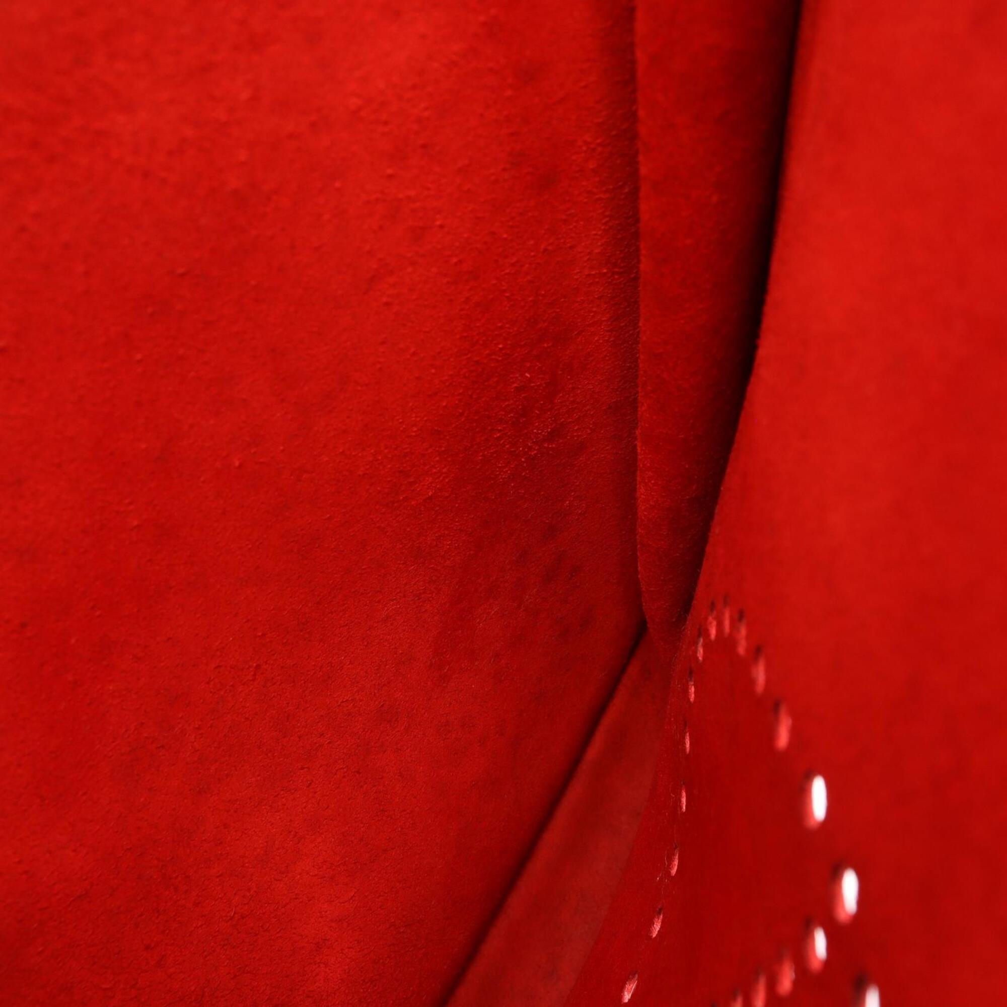 Hermes Red Color Rouge Casaque Epsom Leather Shoulder Bag (Pre-Owned)