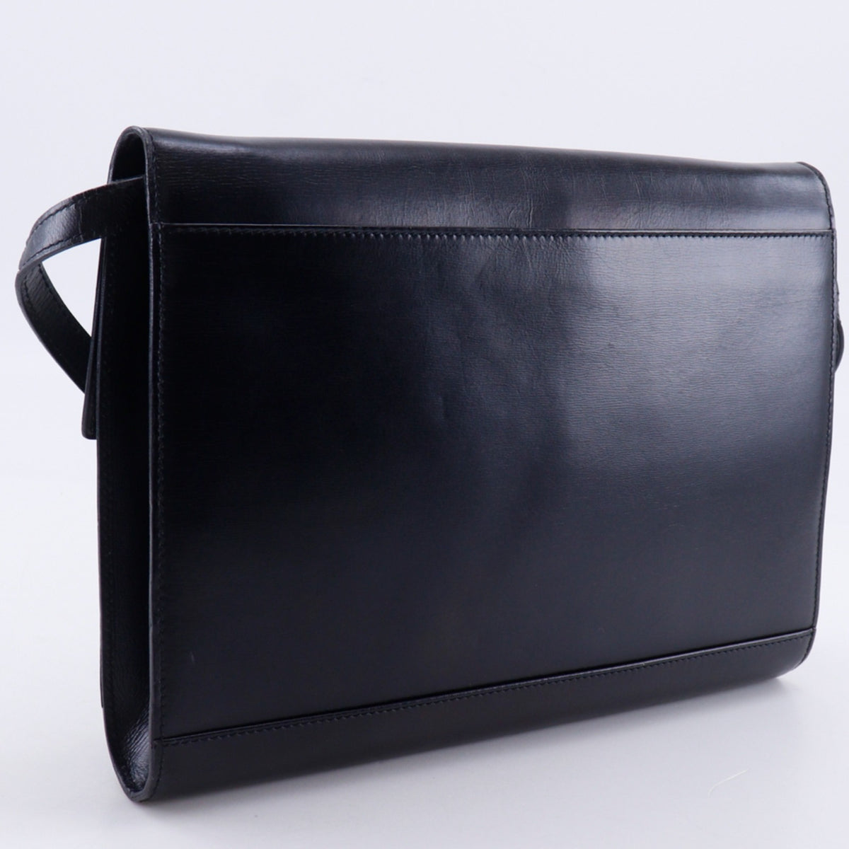 Celine Black Leather Clutch Bag Shoulder Bag (Pre-Owned)
