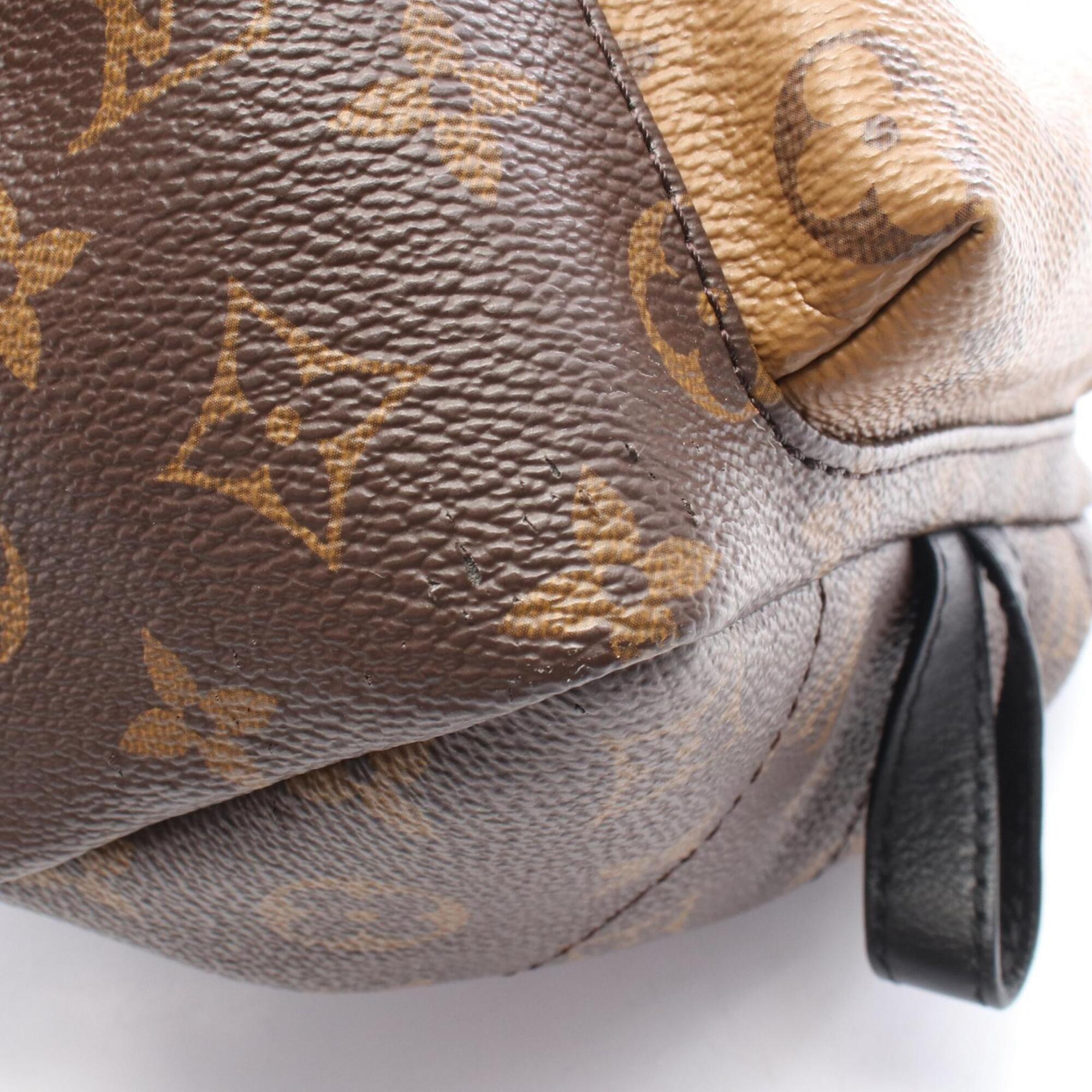 Louis Vuitton Beige Brown Monogram Reverse Pvc Leather Backpack Handbag (Pre-Owned)