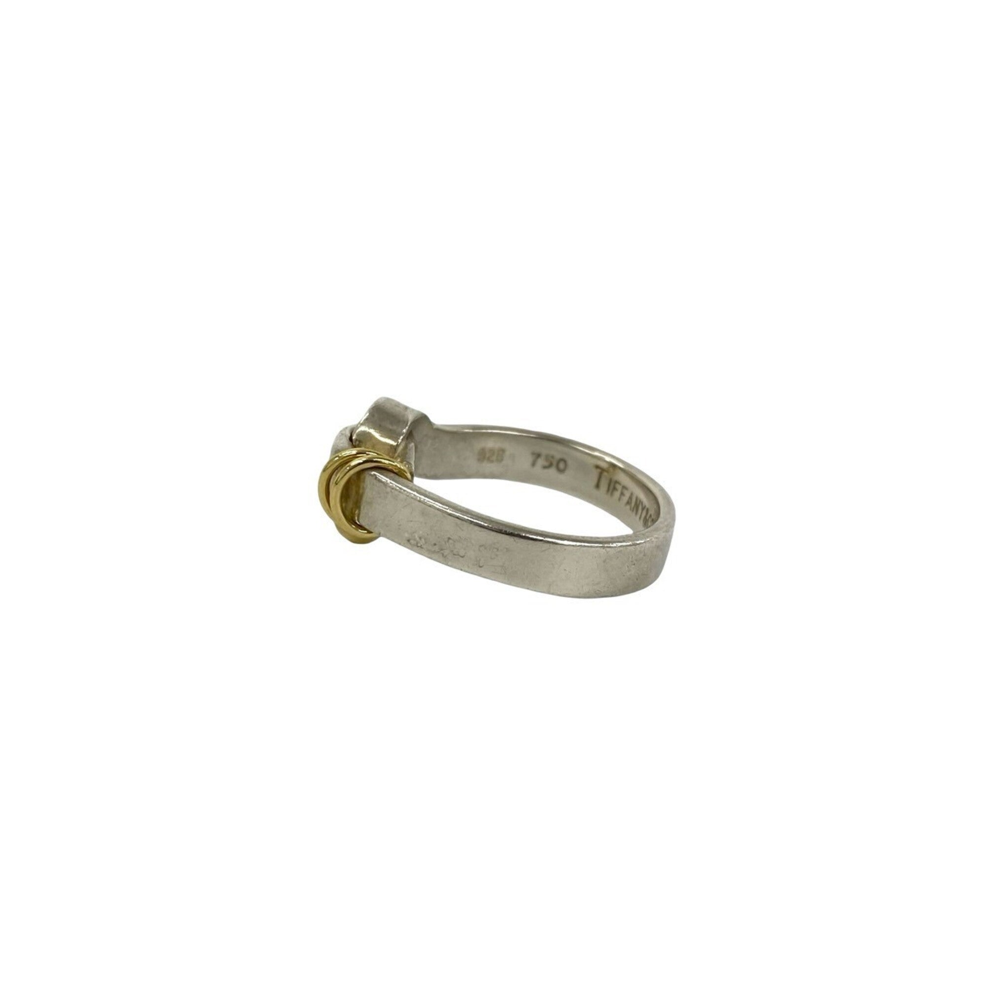 Tiffany Gold Silver Yellow Gold (18K) Silver 925 Band Ring (Pre-Owned)