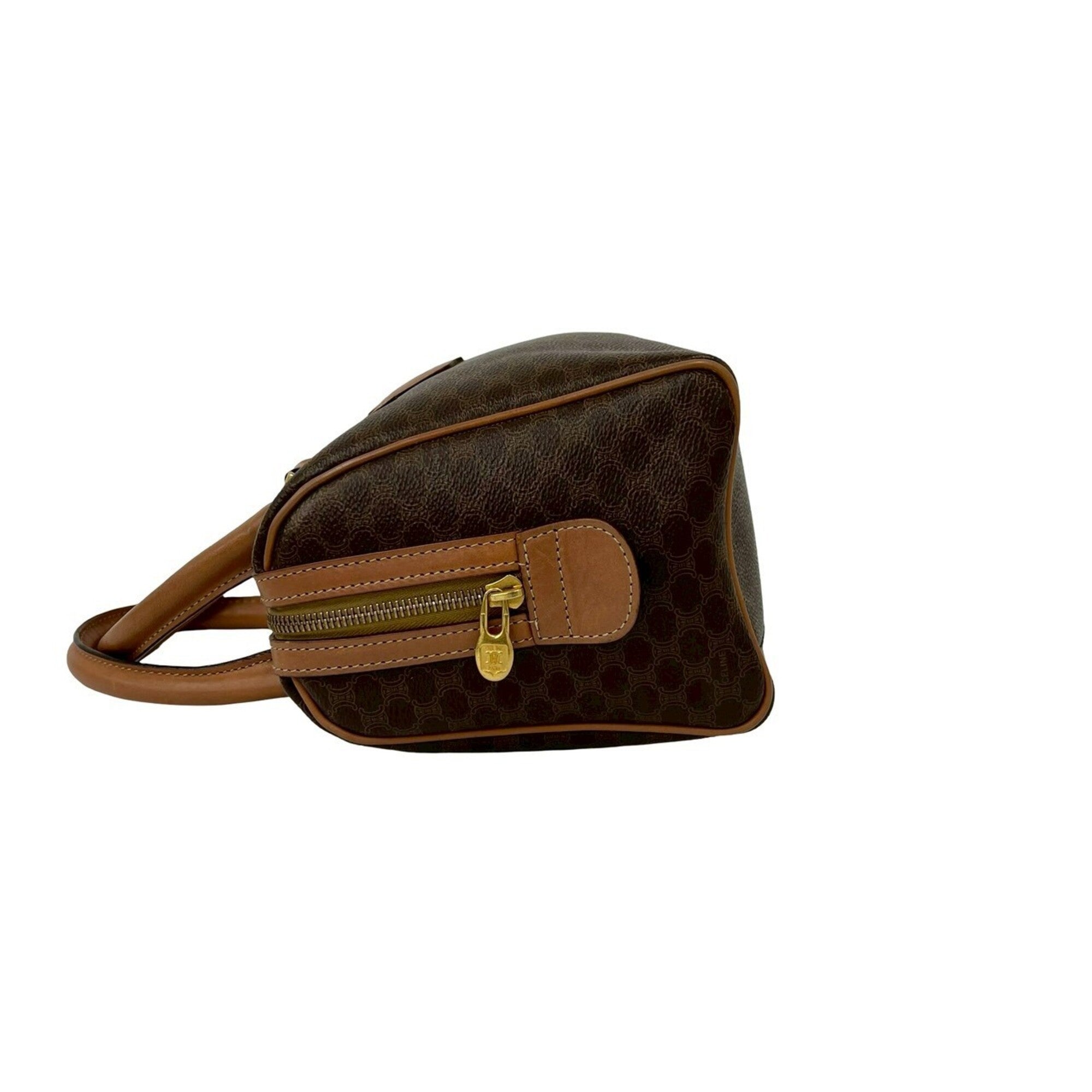 Celine Brown Leather Pvc Handbag Shoulder Bag (Pre-Owned)