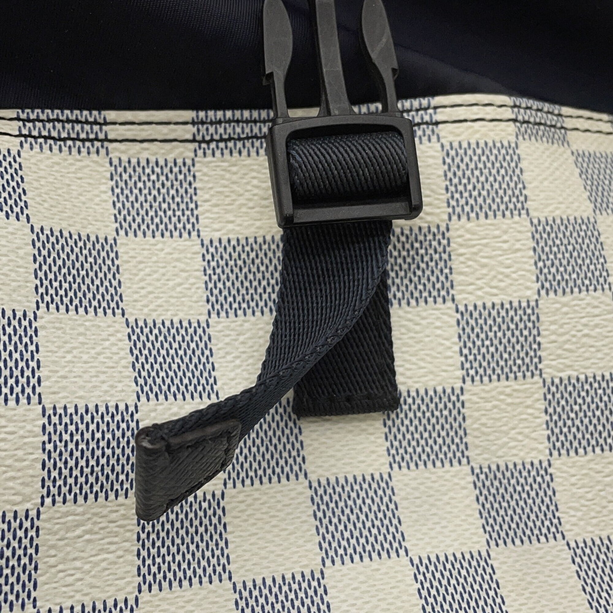 Louis Vuitton Damier Damier Canvas Navy White Backpack (Pre-Owned)