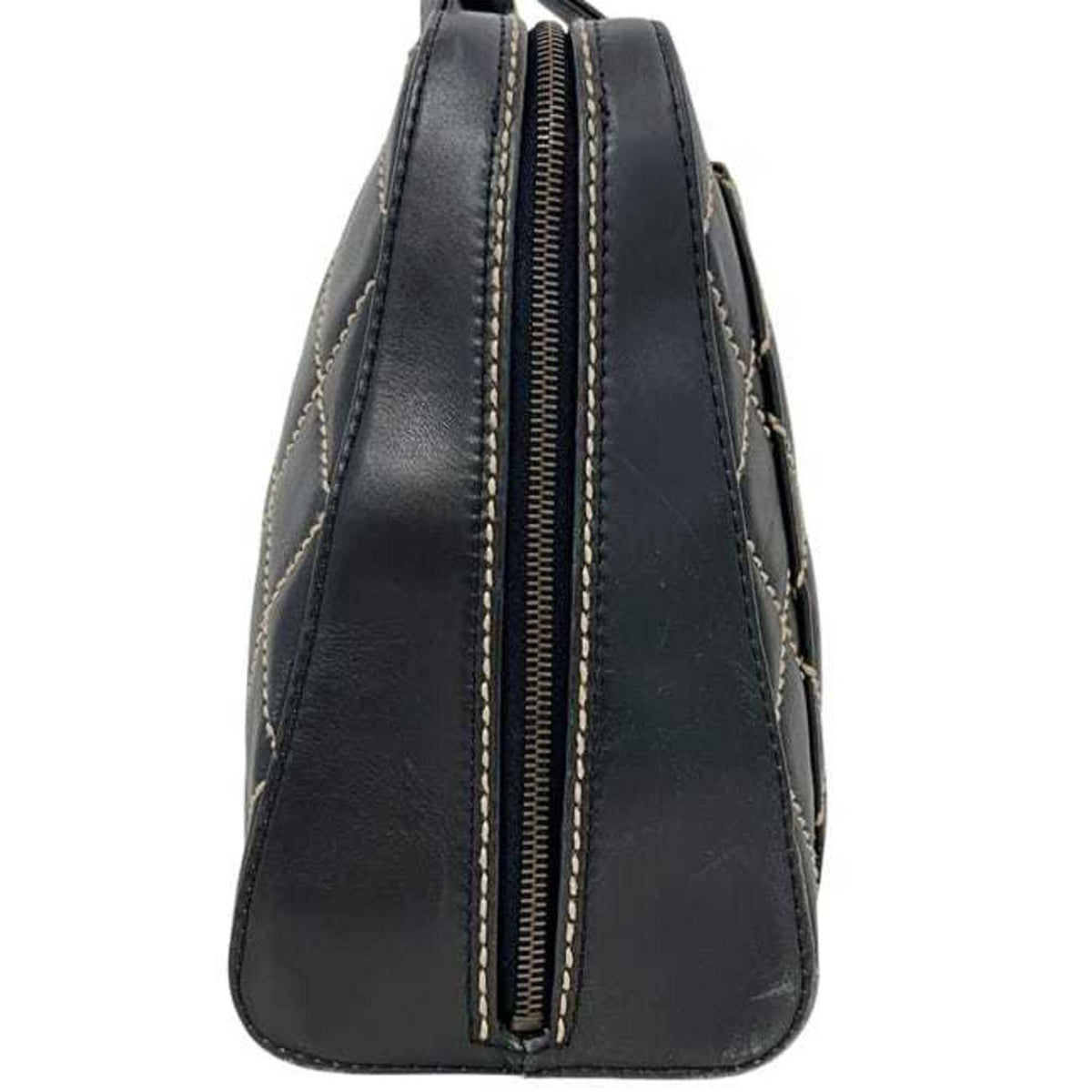 Chanel Black Leather Handbag Tote Bag (Pre-Owned)