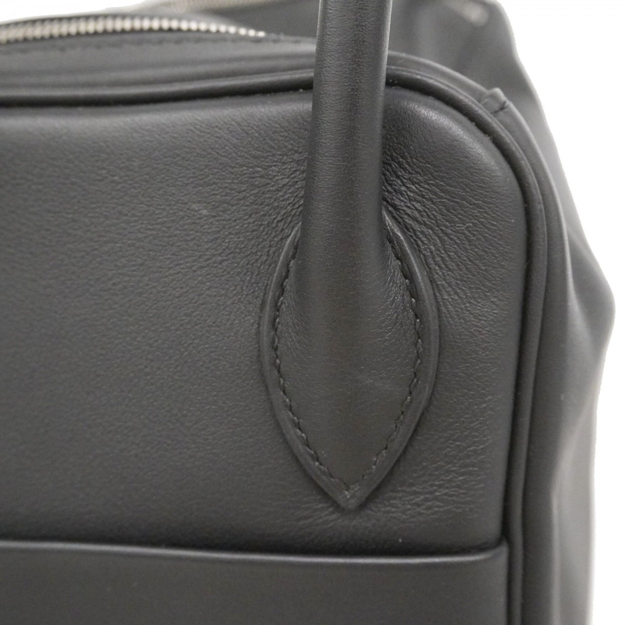 Hermes Black Swift Leather Handbag (Pre-Owned)