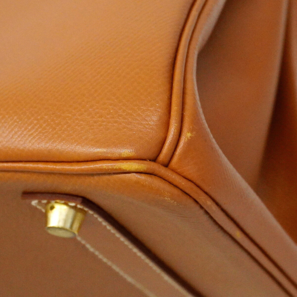 Hermes Gold Courchevel Leather Handbag (Pre-Owned)