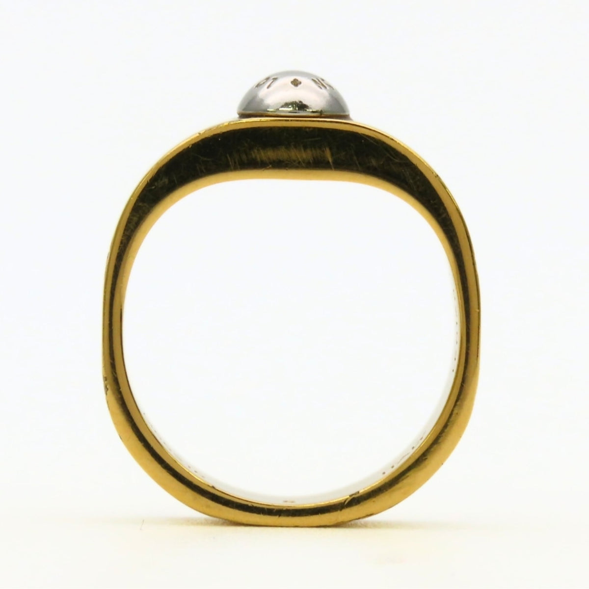 Louis Vuitton Gold Silver Gold Plating Metal Band Ring (Pre-Owned)