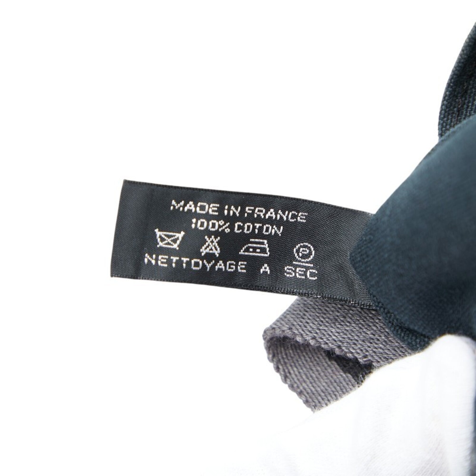 Hermes Black Cotton Canvas Tote Bag (Pre-Owned)