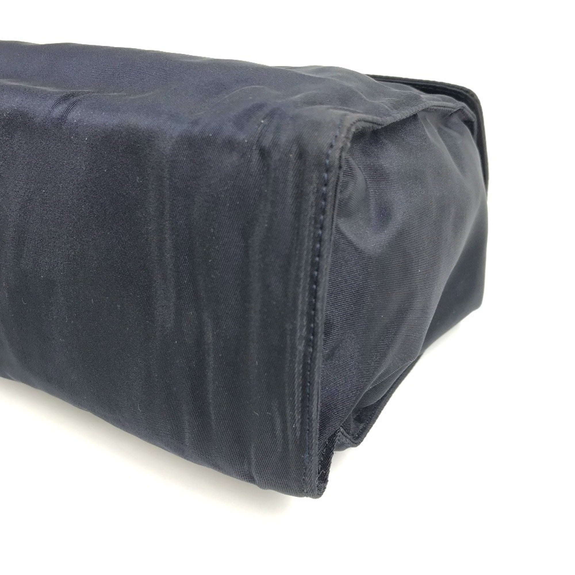 Prada Navy Nylon Handbag Tote Bag (Pre-Owned)