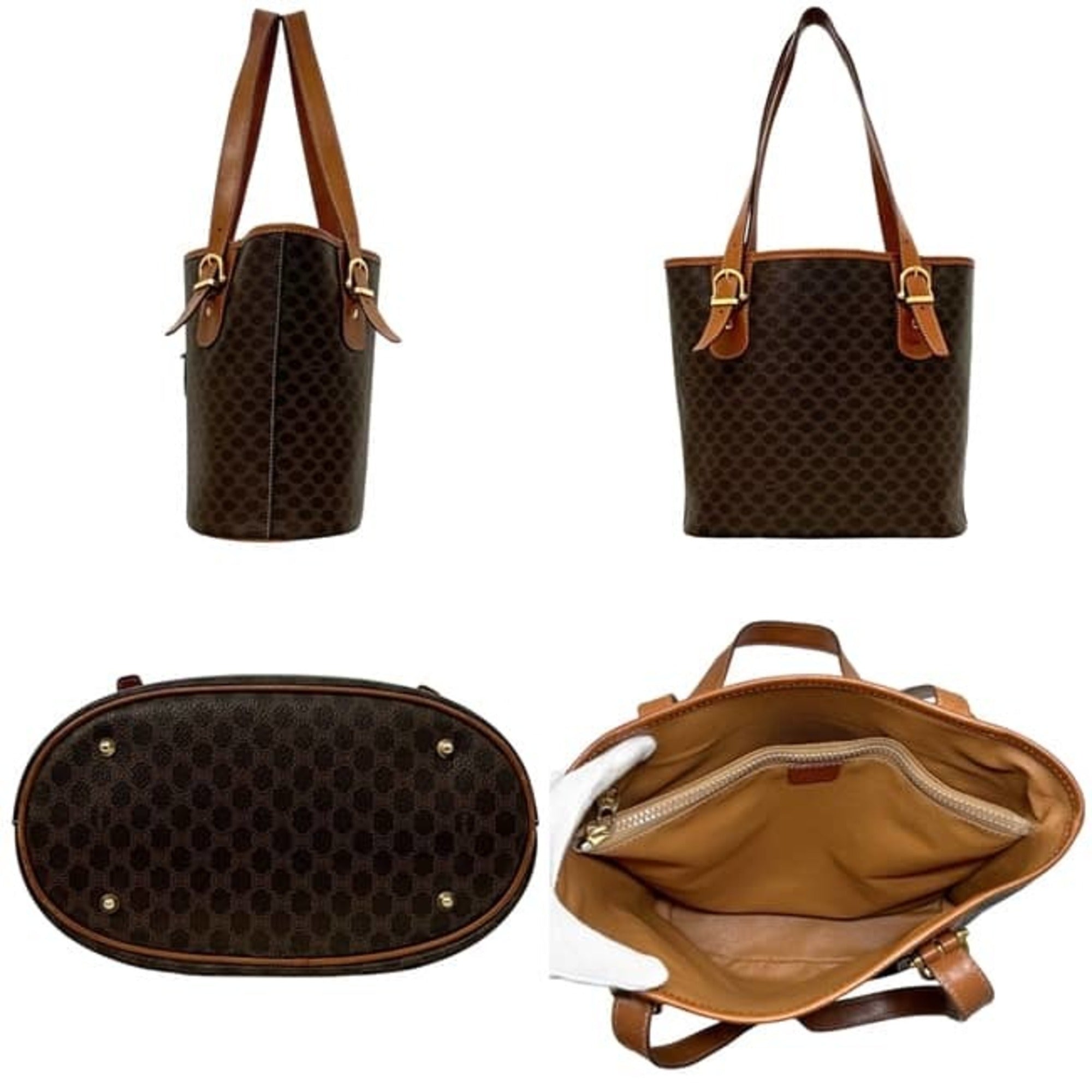 Celine Brown Pvc Leather Tote Bag (Pre-Owned)